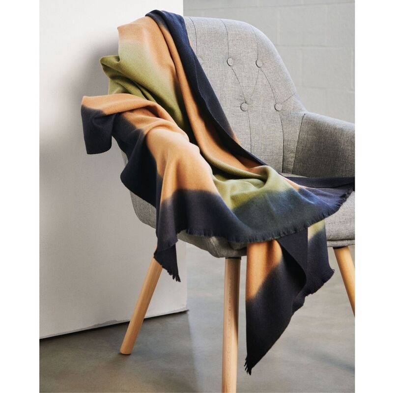 Olyv Green Hand Spun Merino Handloom Throw - Thumbnail 5