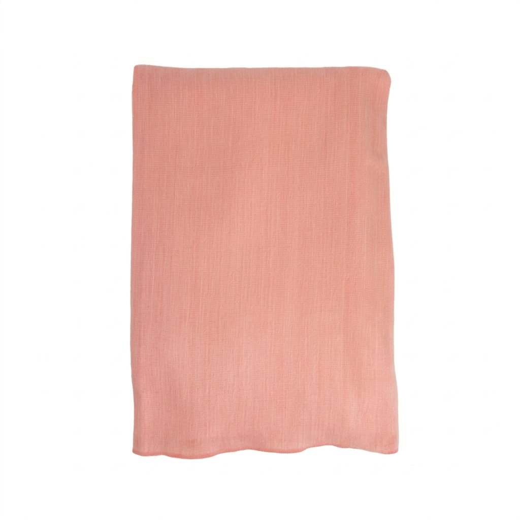 Pink & White reversible alpaca throw blanket folded, Kani Collection