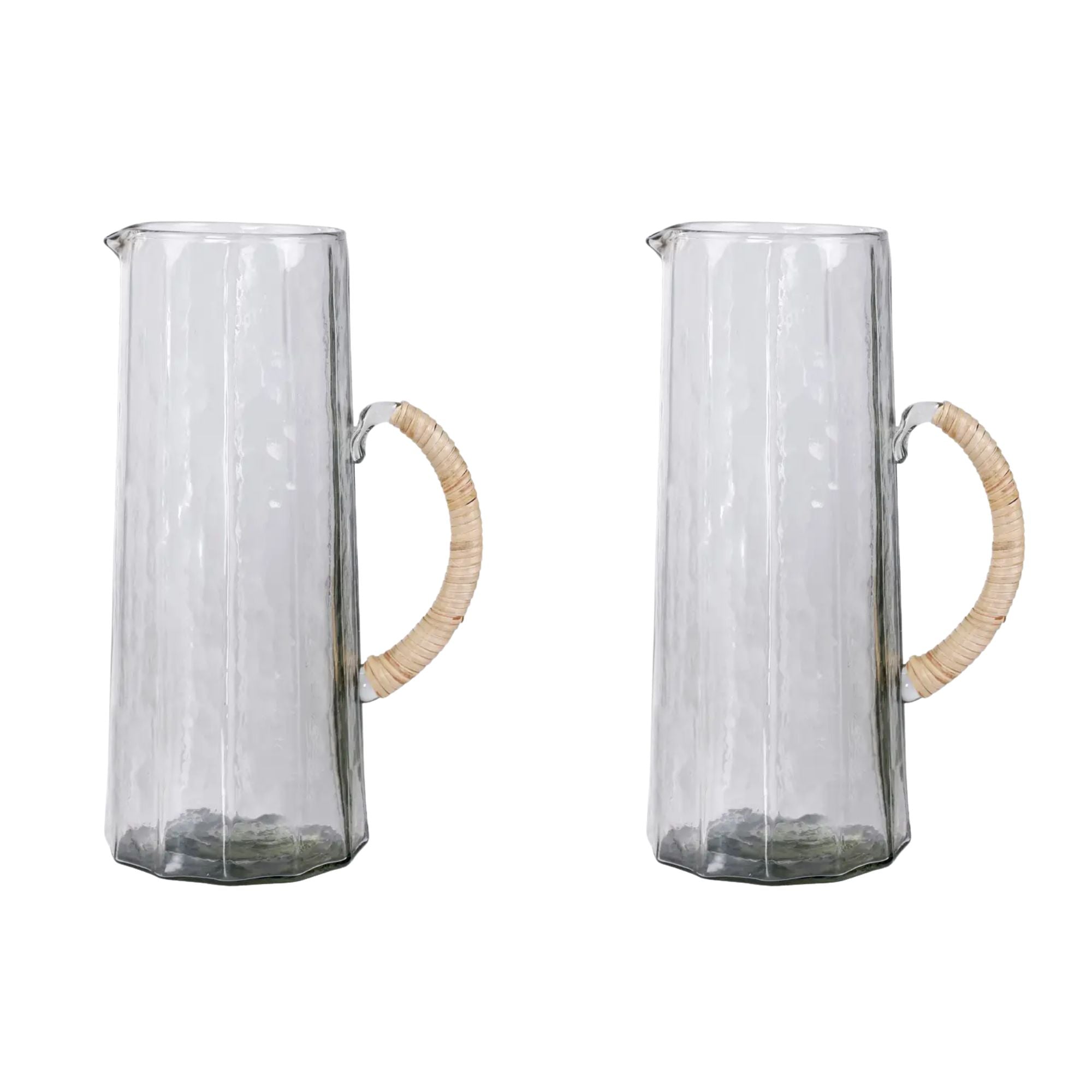 Hammered water pitcher, Natural -6.25 x 9.5 Inches ( Set of 2 )