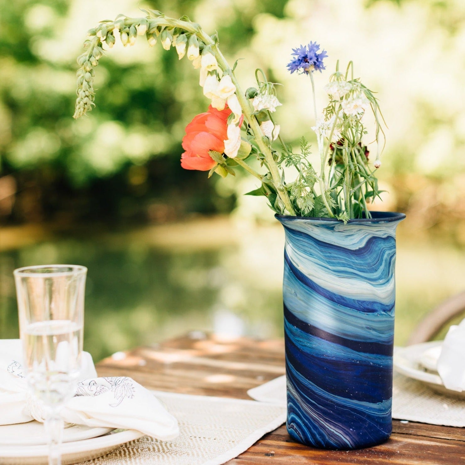 Phoenician Glass Vase - Ten Thousand Villages