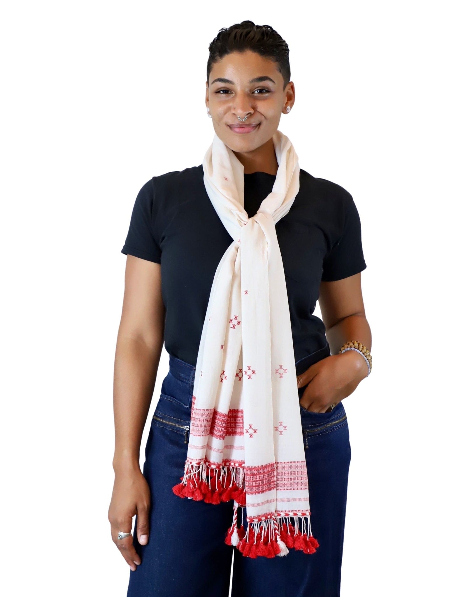 Red Kutch Scarf - Passion Lilie
