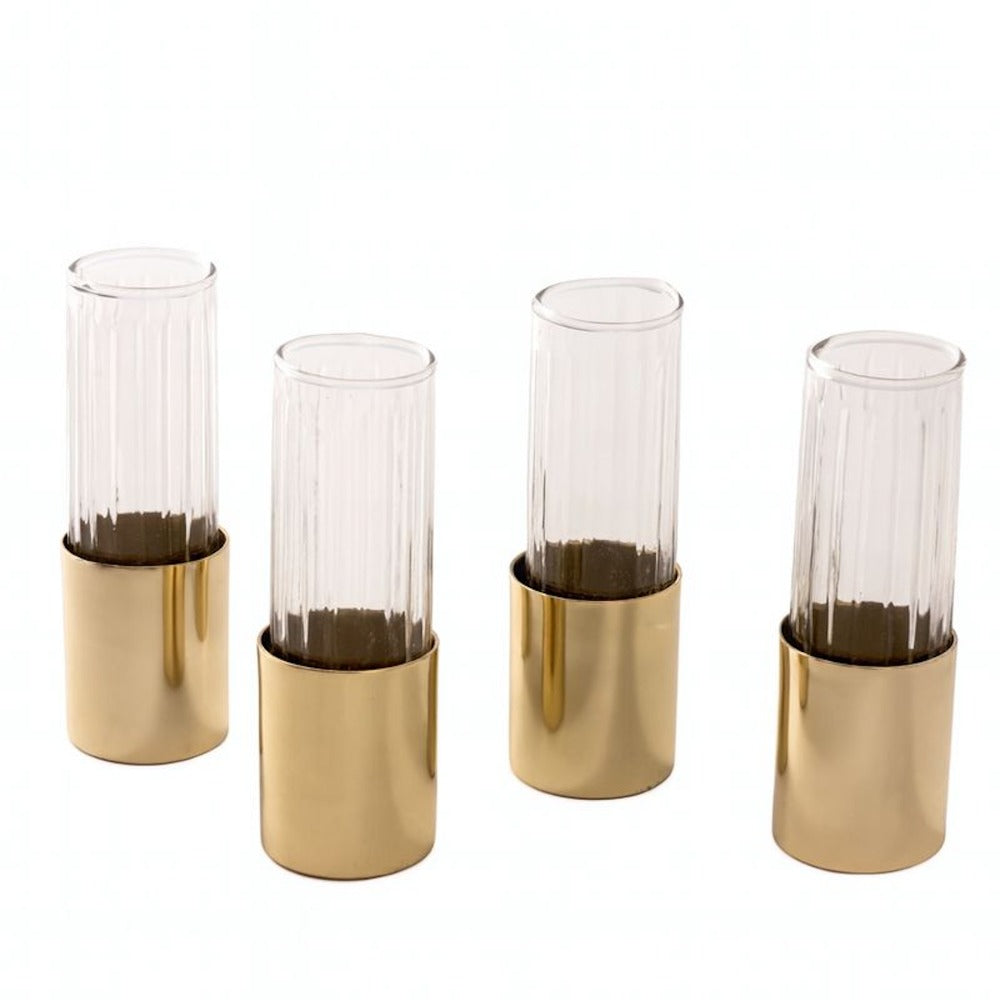 Fluted Glass Bud Vases, Set of 4 - Thumbnail 5
