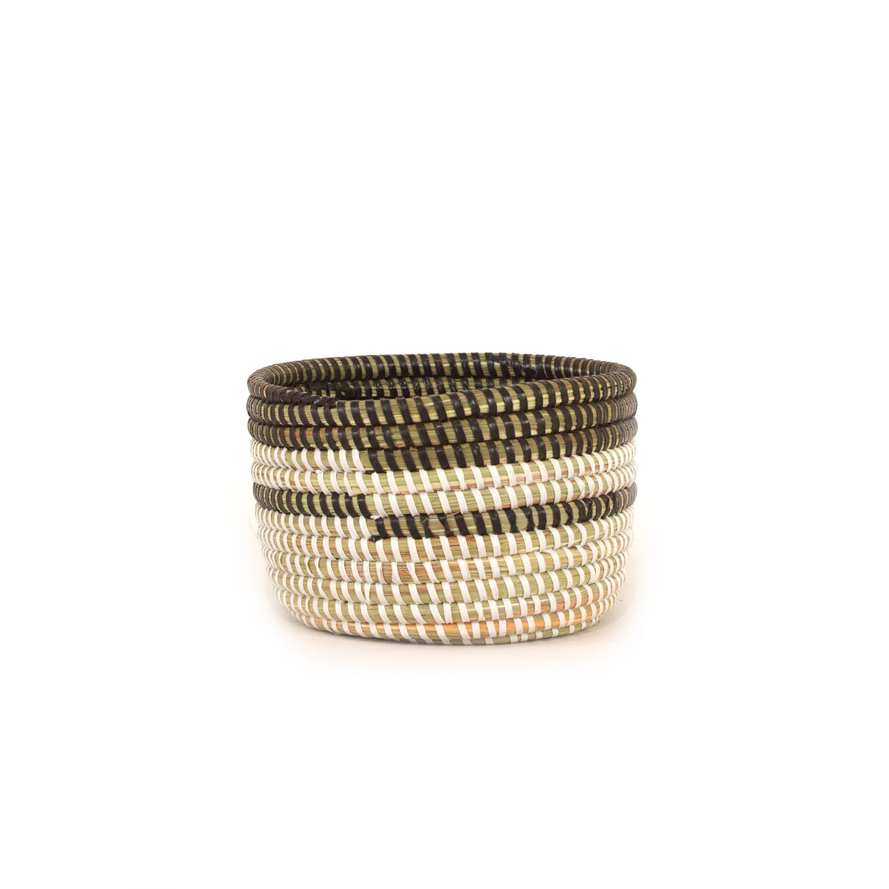 small basket planter white and black