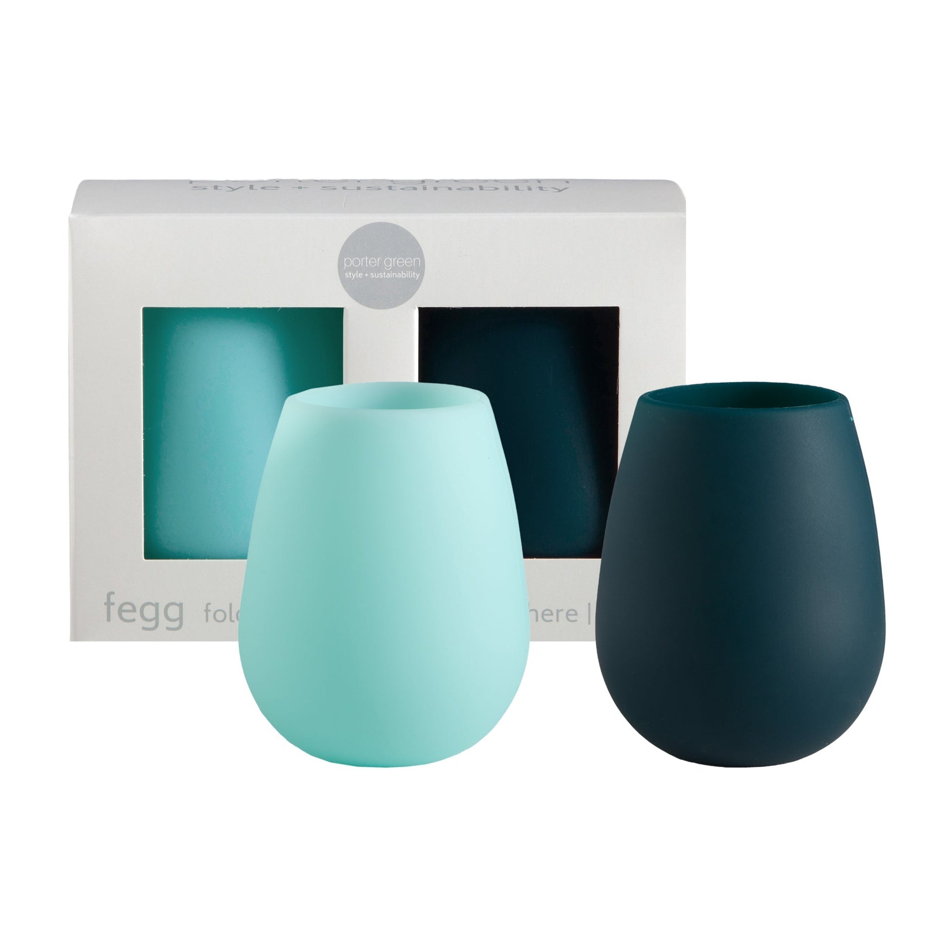 mist + ink | fegg | silicone unbreakable glasses - porter green | style + sustainability