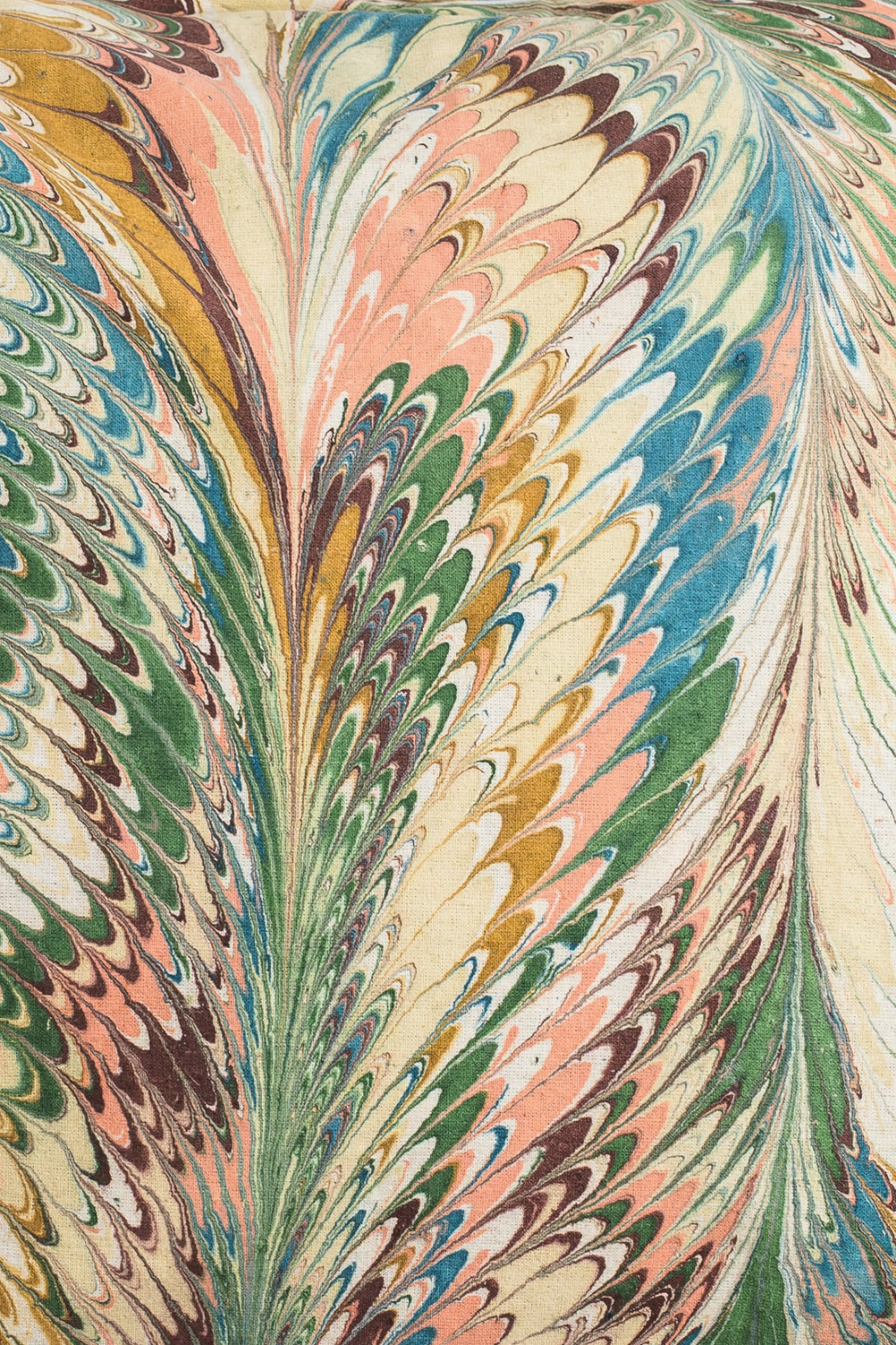 Flatiron Feathers Hand-Marbled Pillow, 14x20