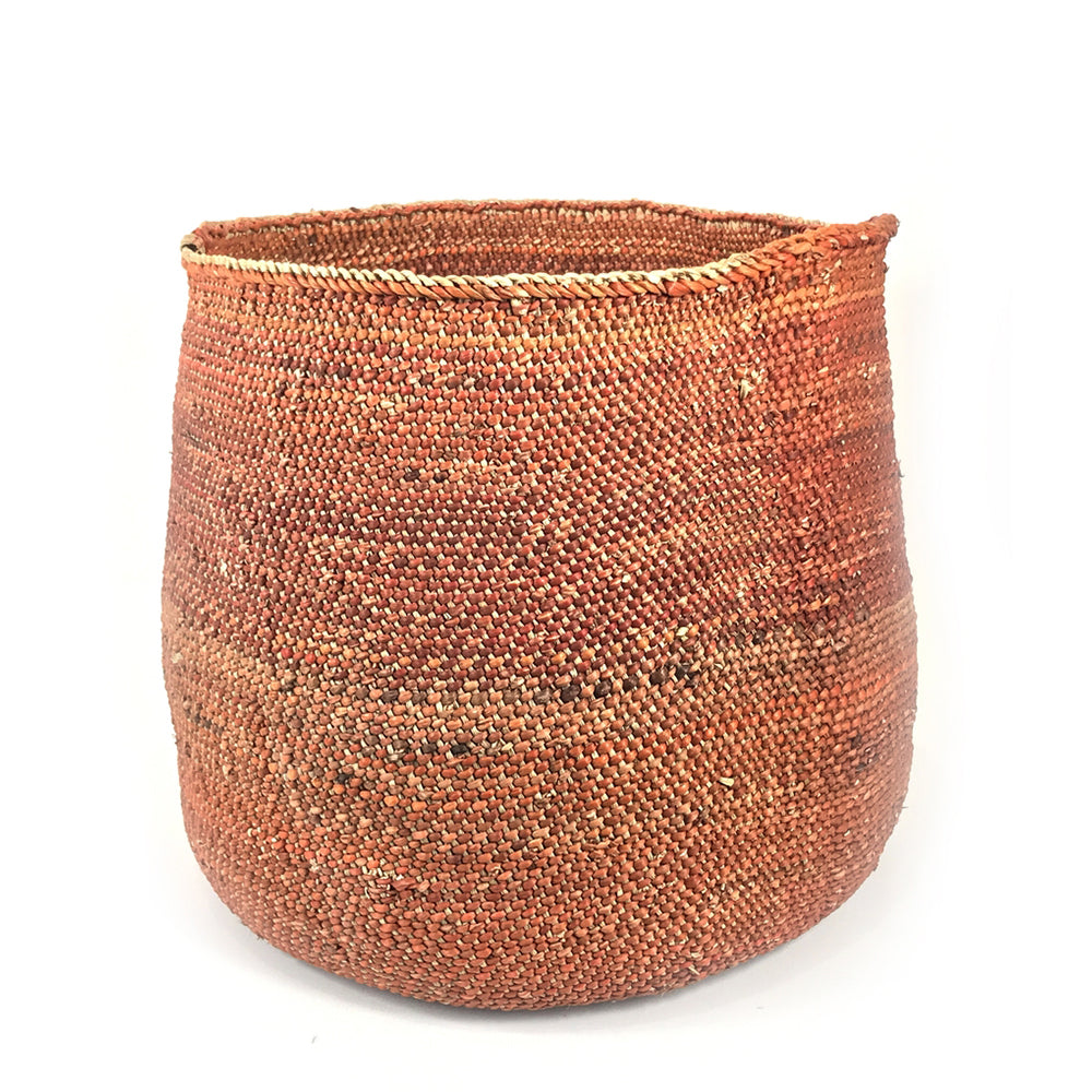 Large Iringa basket from Tanzania, auburn color