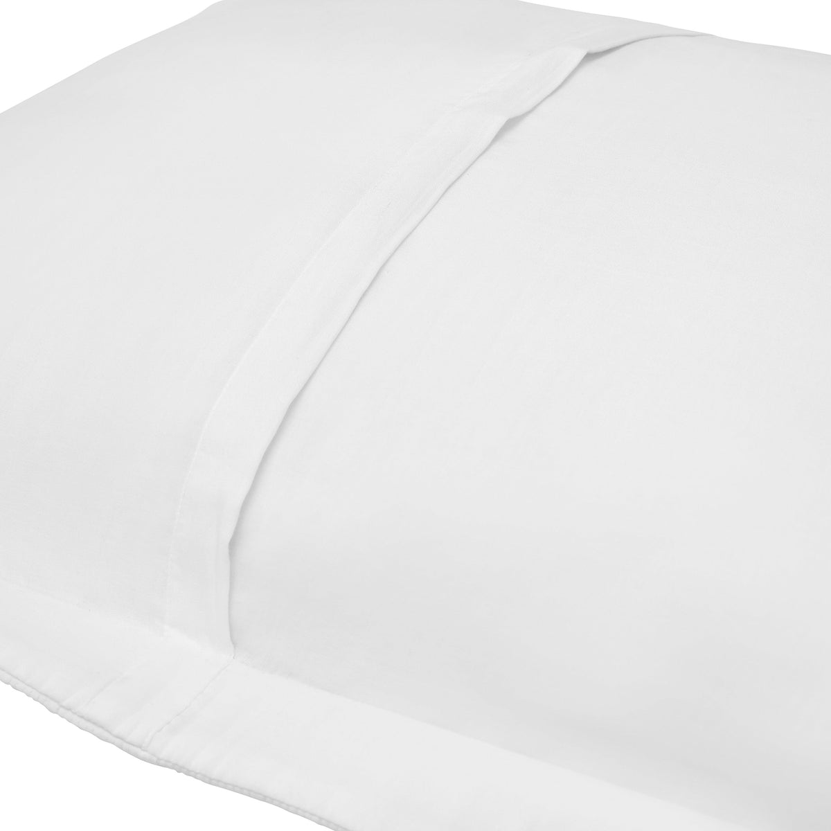 SS-268-2026_2|Smooth pristine white cotton coverlet, offering a clean, crisp look and soft touch for a minimalist bedroom design. Versatile and elegant.