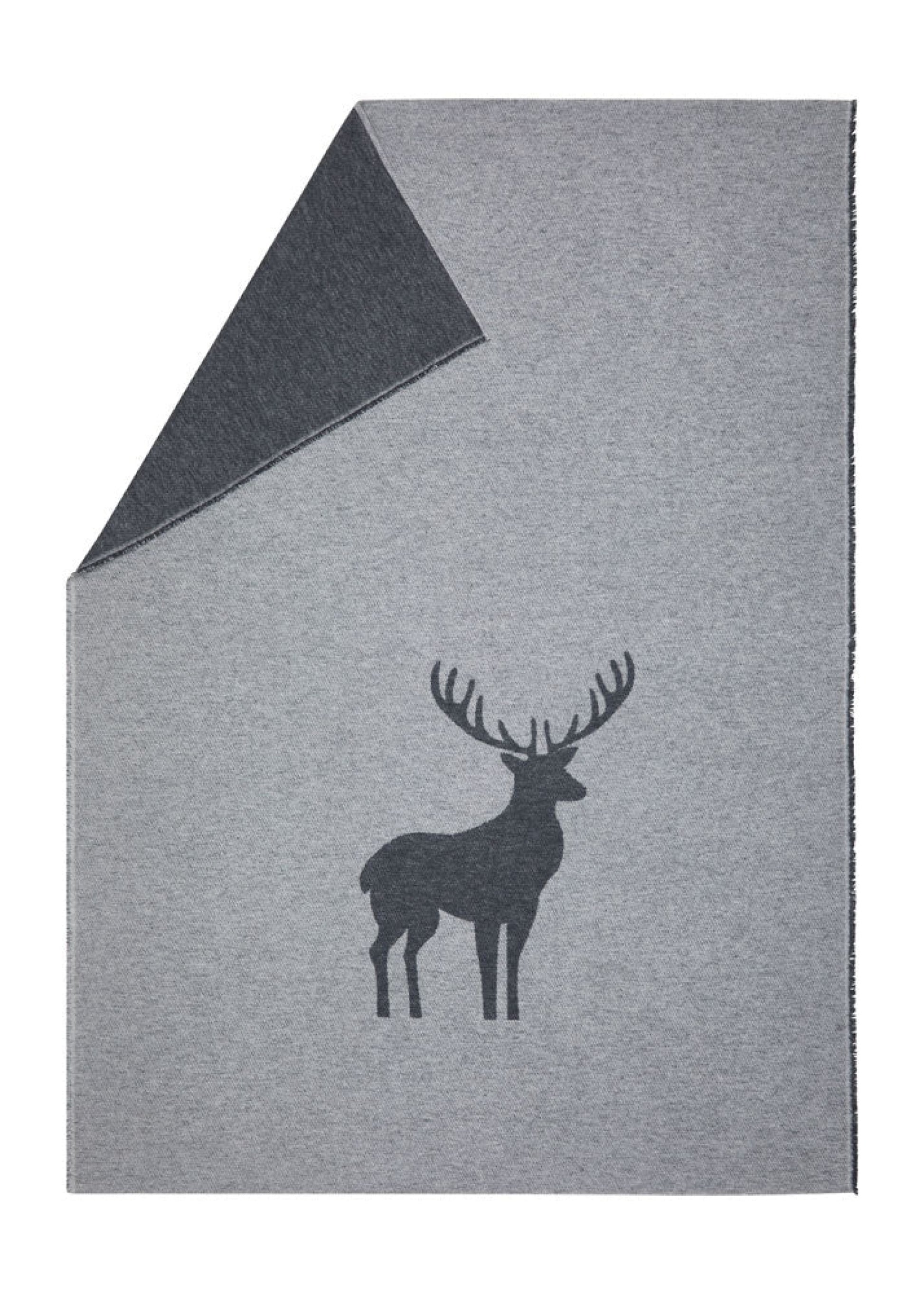 LUCA throw "centered deer" in . Throw Blanket made by David Fussenegger , a family-run mill in Austria.