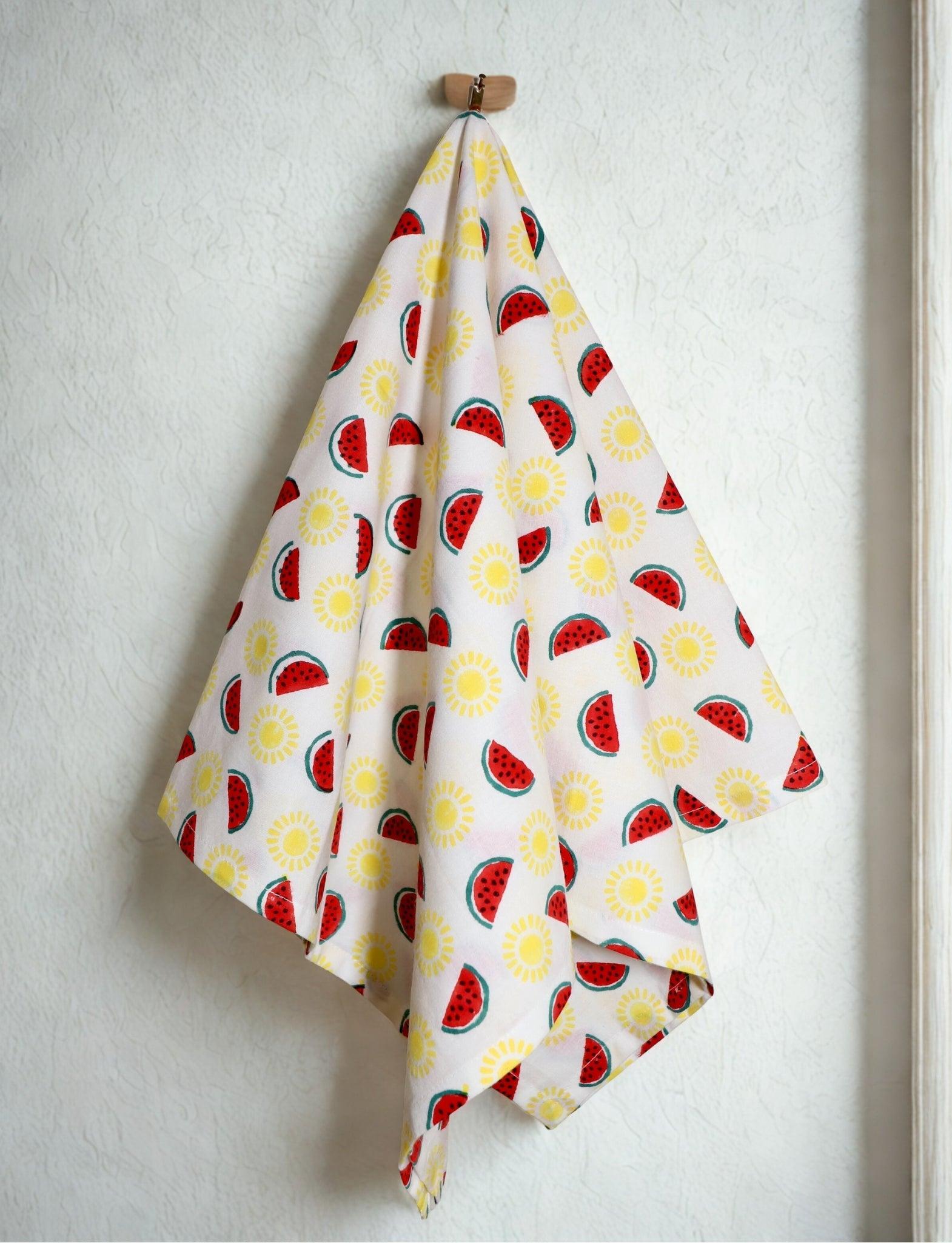 Watermelon & Sun Cotton Tea Towel - Passion Lilie