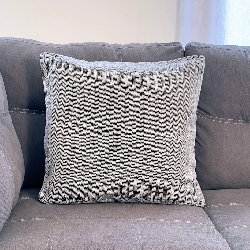 Cotton Zig Zag Woven Pillow Cover - Thumbnail 2