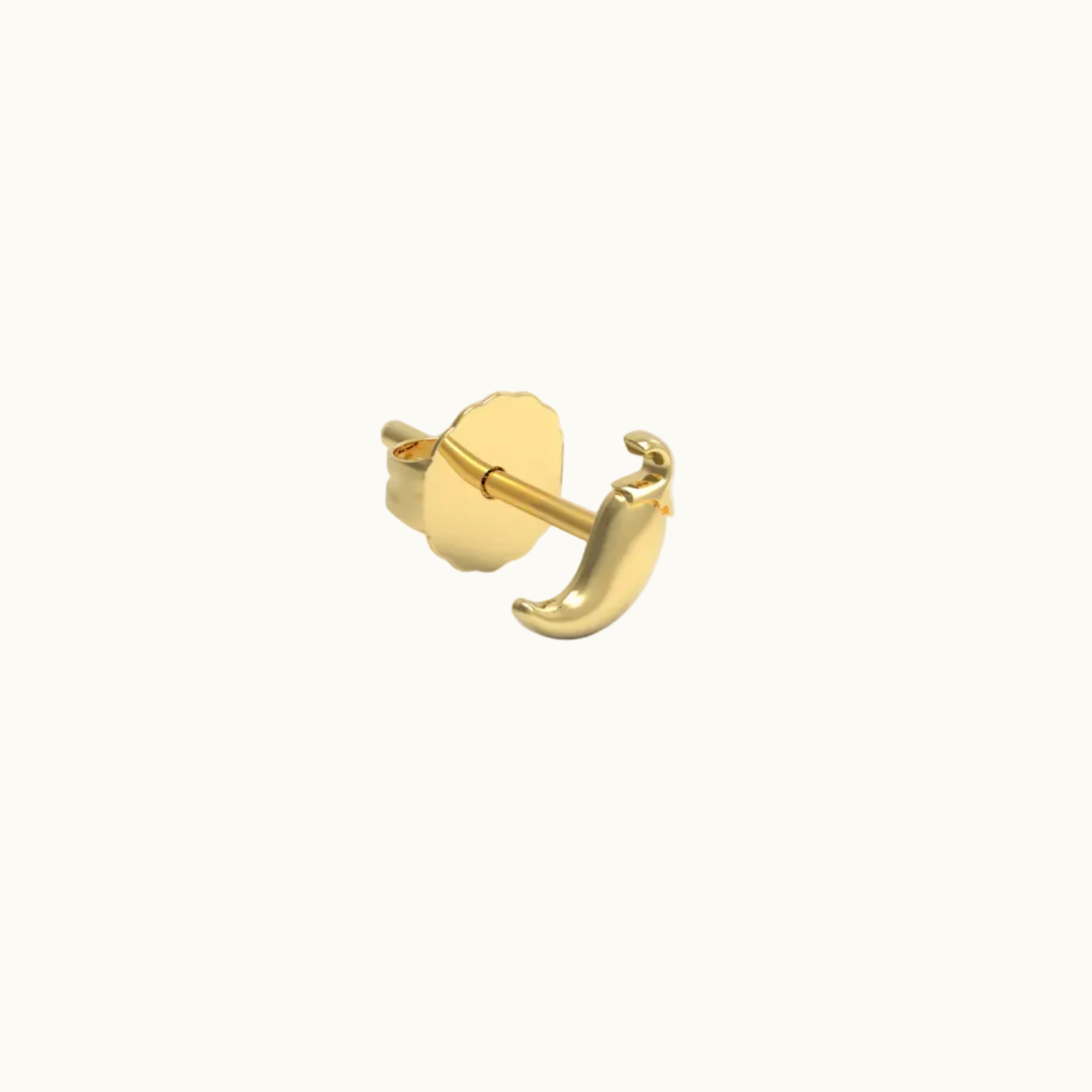 14K Yellow Gold Chili Stud