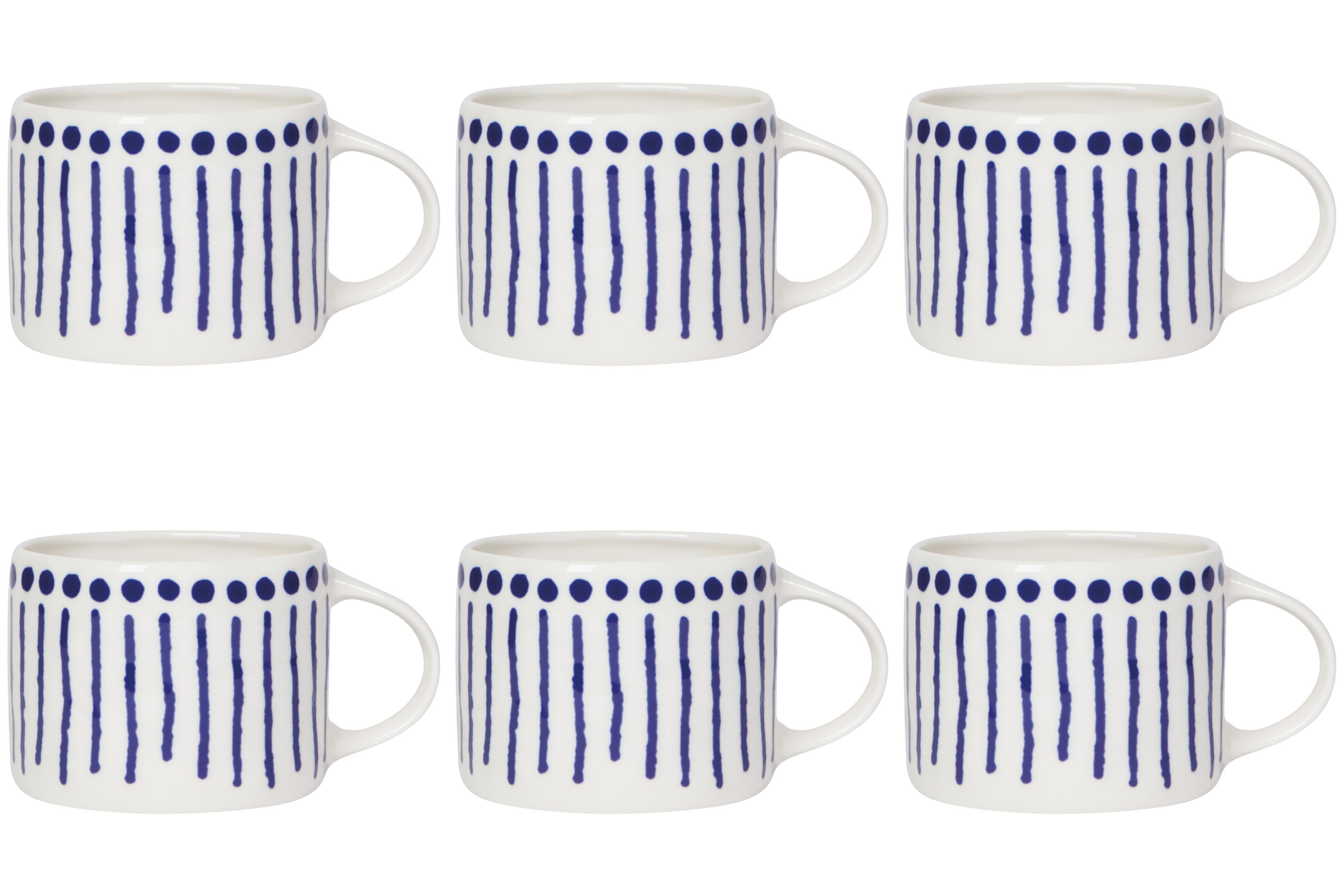 Set of 6 Porcelain Mug 12oz