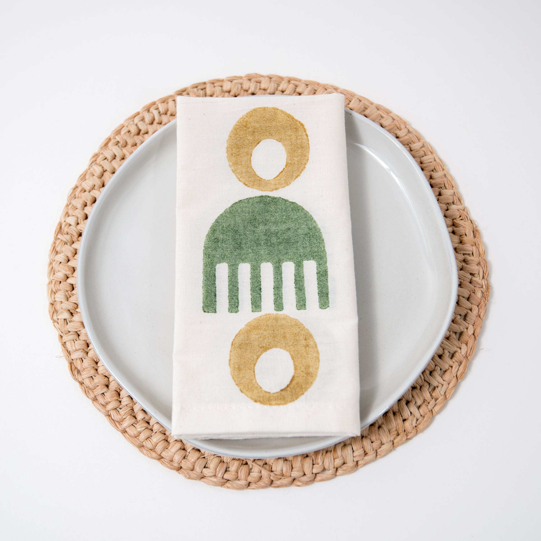 Hand Block Printed Napkin ~ Earthy Bemba