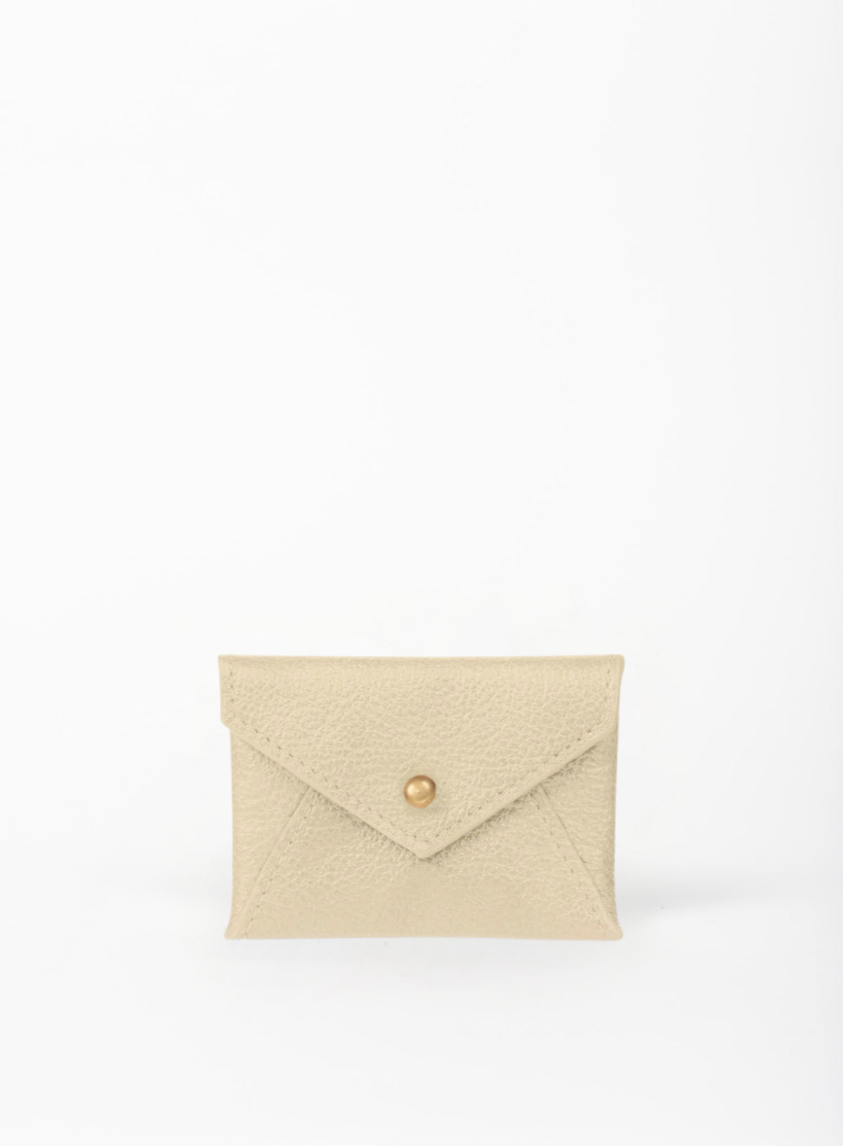coin pouch in bone - front view.