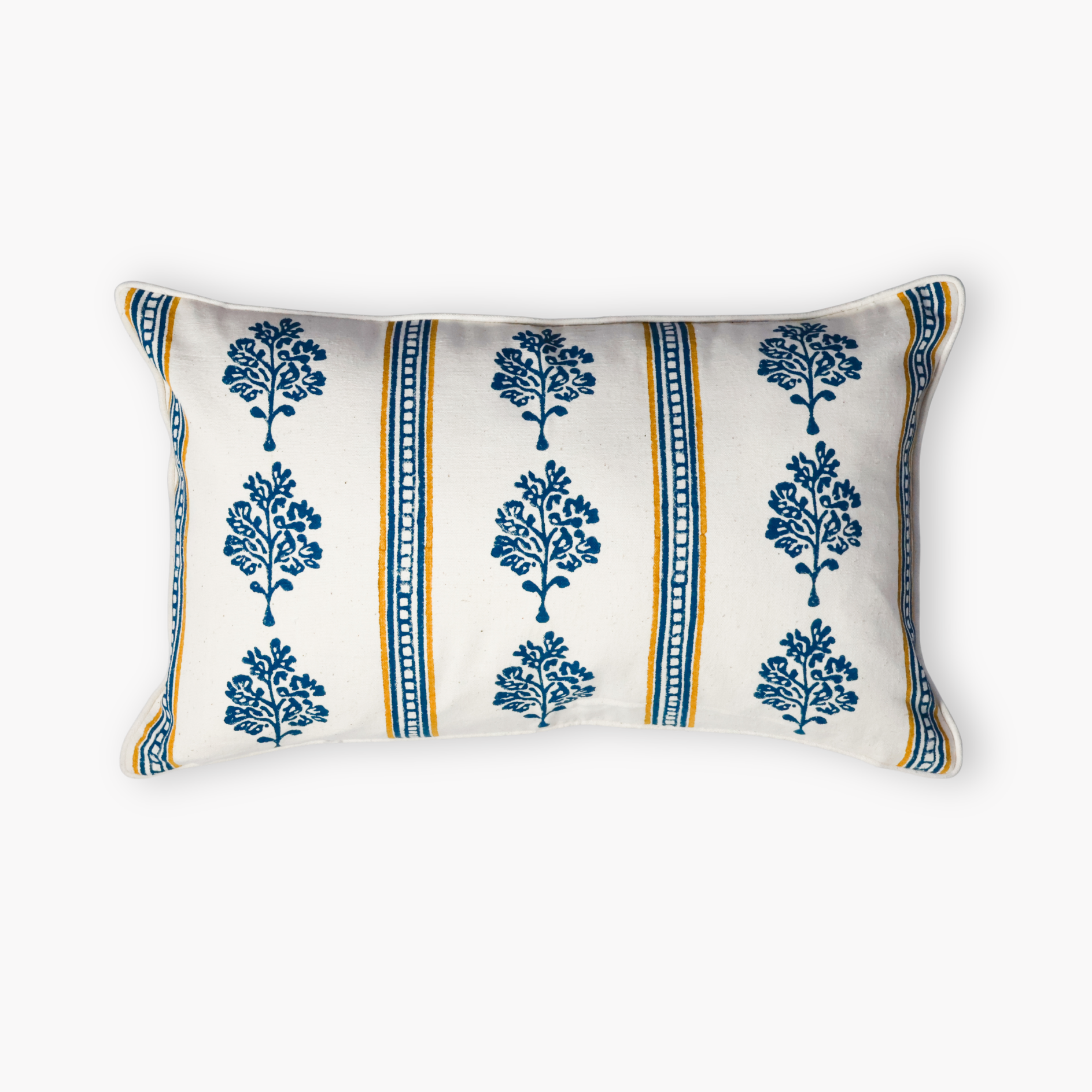 Sara Lumbar Throw Pillow Cover - Navy Blue