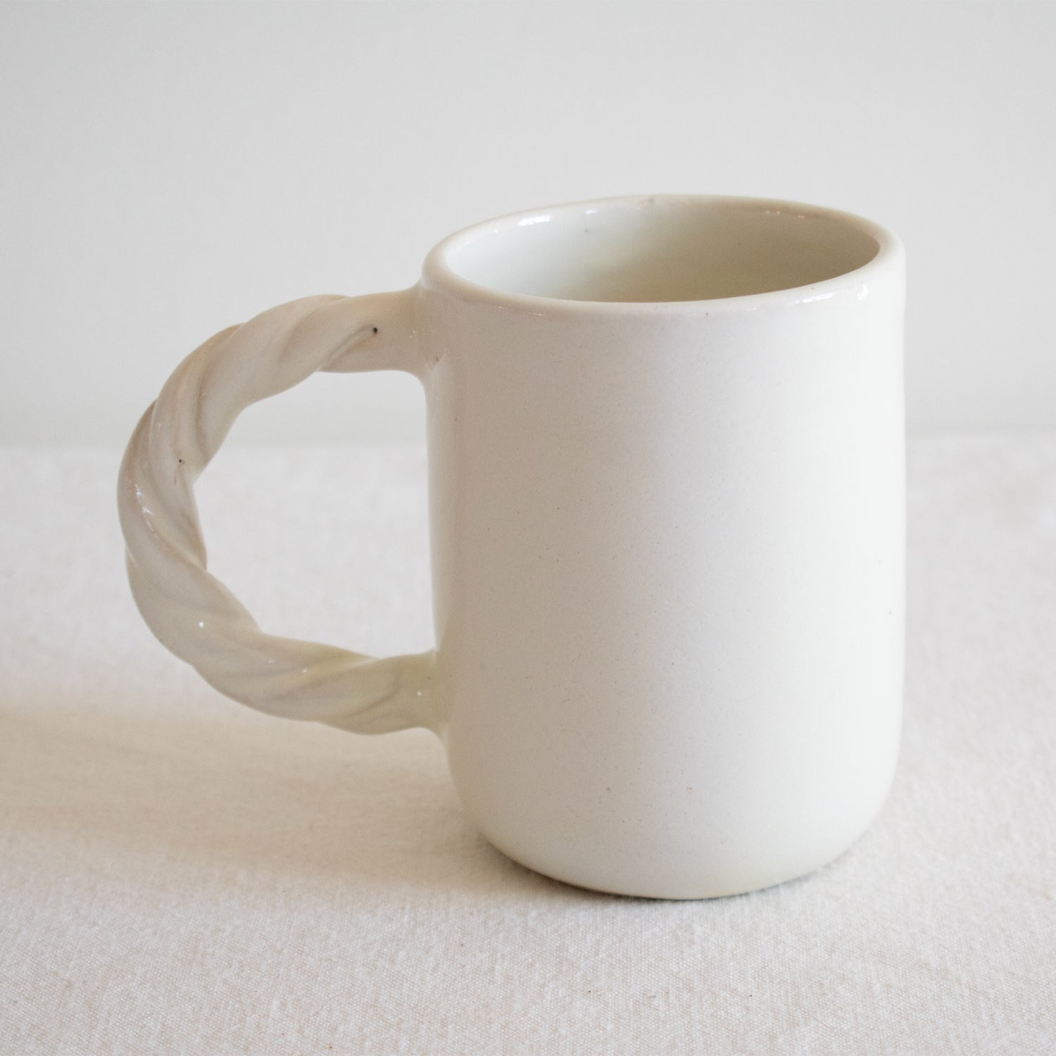Handcrafted Twisted Handle Ceramic Mug