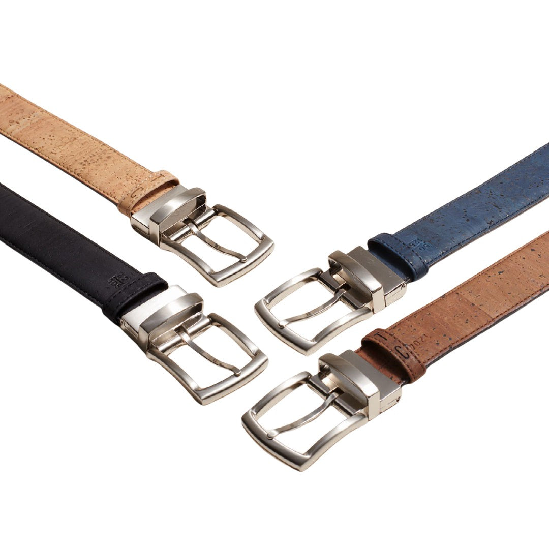 Cork Reversible Men's Belt (Brown/Navy)