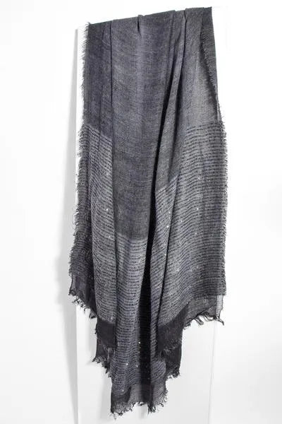 Sequin Oversized Scarf - Gunmetal