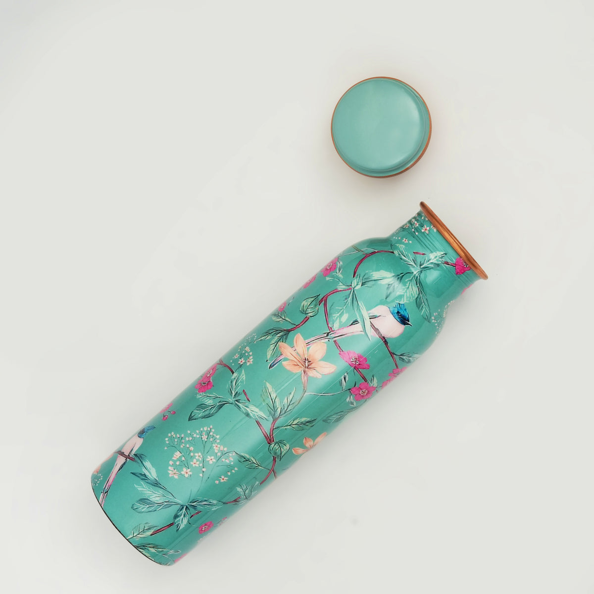 Aqua Flora Copper Water Bottle, 10 Inch