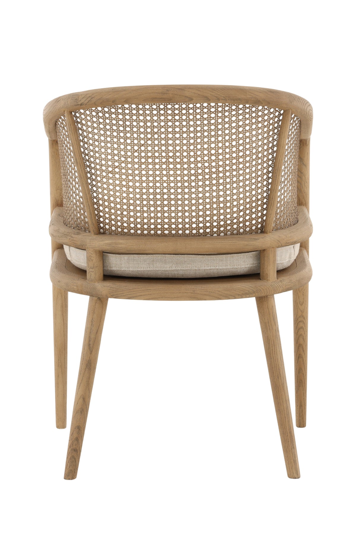 Kendrix Cane Back Linen Dining Chair