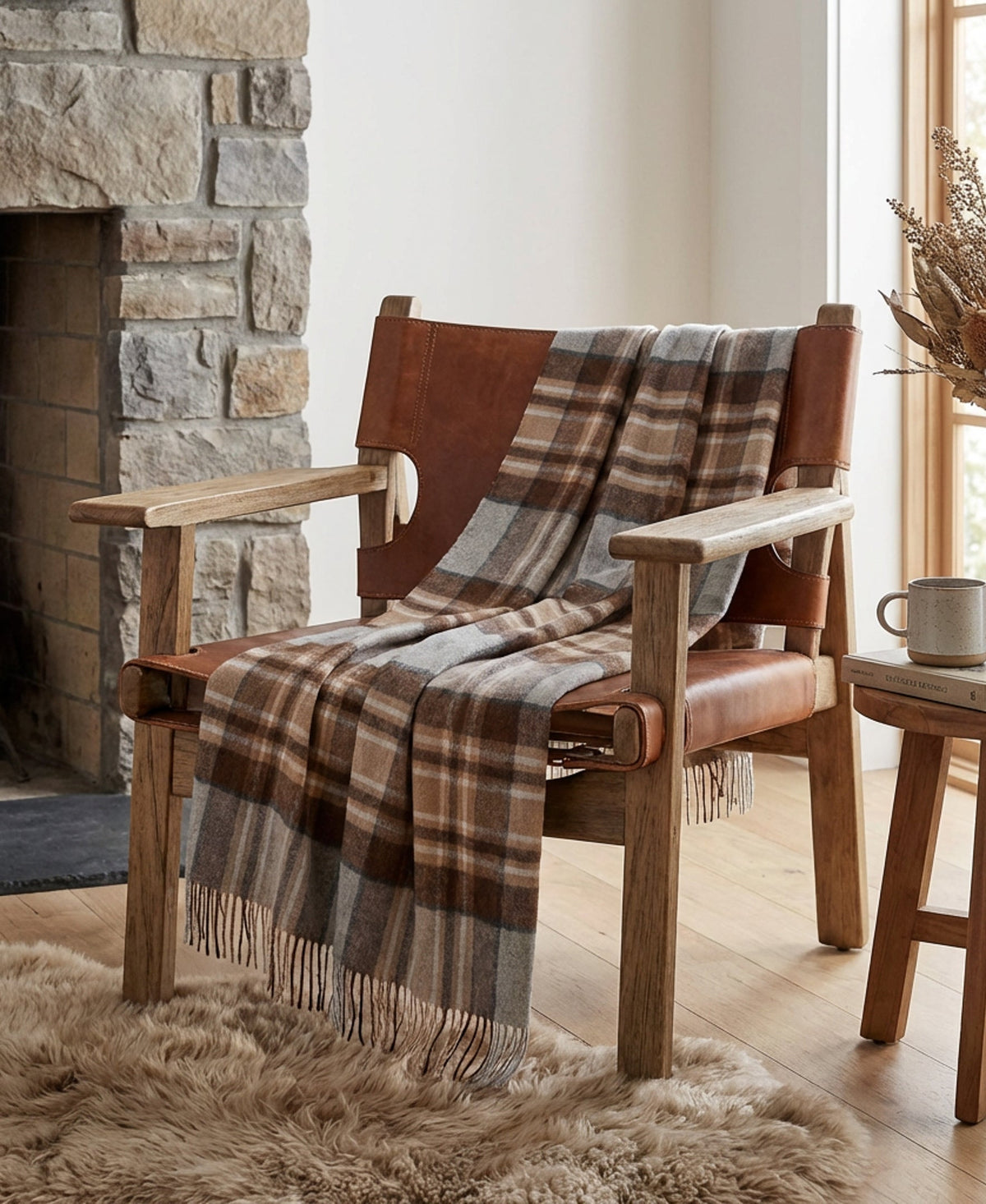 Highland Tweeds Shetland Lambswool Throw (McKellar)-Throws and Blankets-[bar code]-Prince of Scots