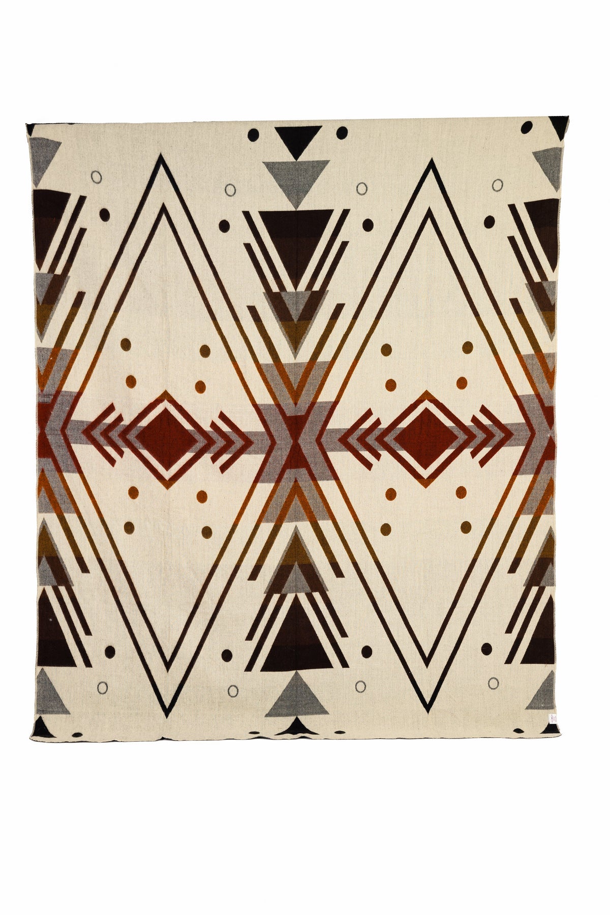 Chevron Peach Red and Brown Reversible Alpaca Throw