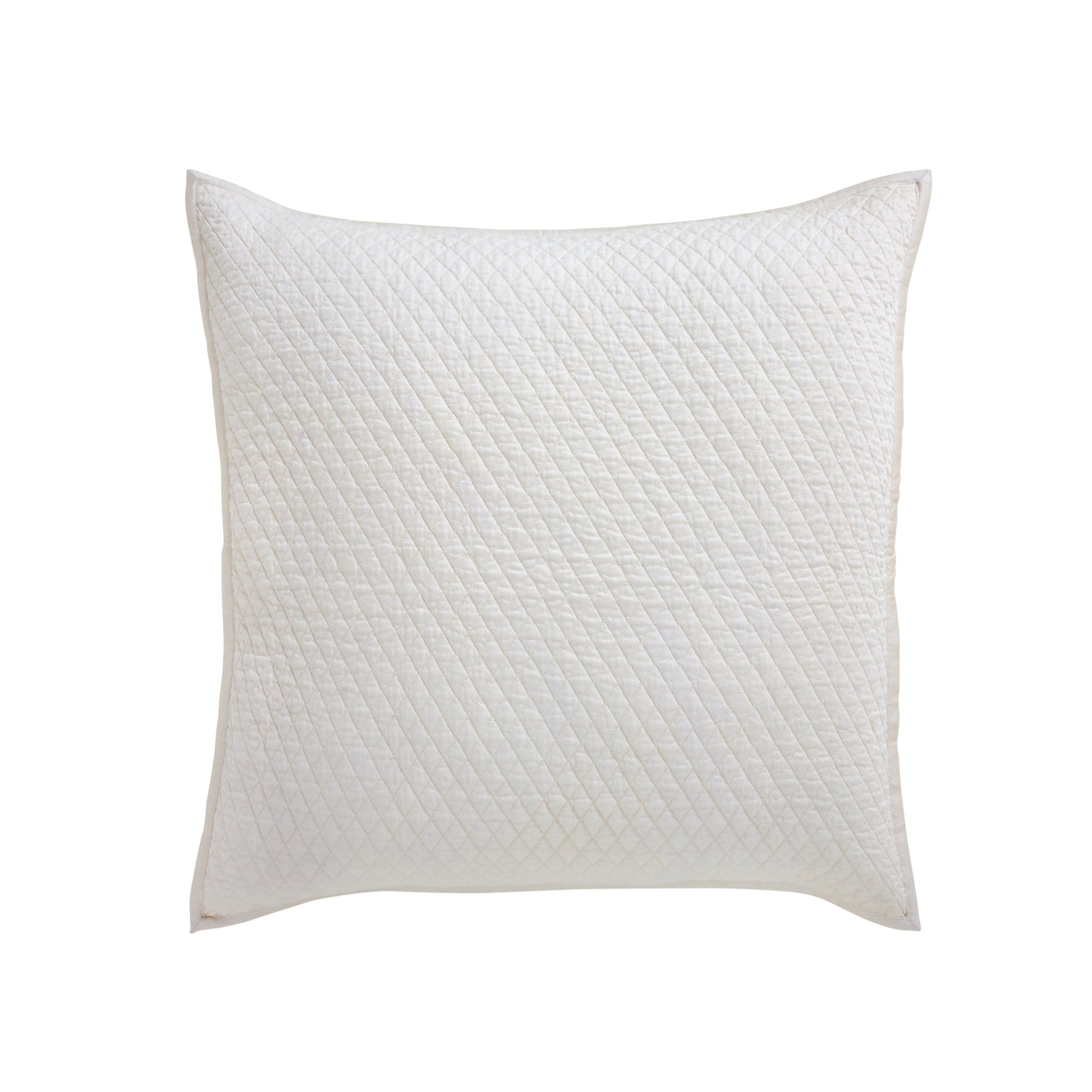 ES-265A-2626_1|Off-white cream quilted coverlet featuring a delicate diamond pattern, ideal for a warm, classic bedroom aesthetic.