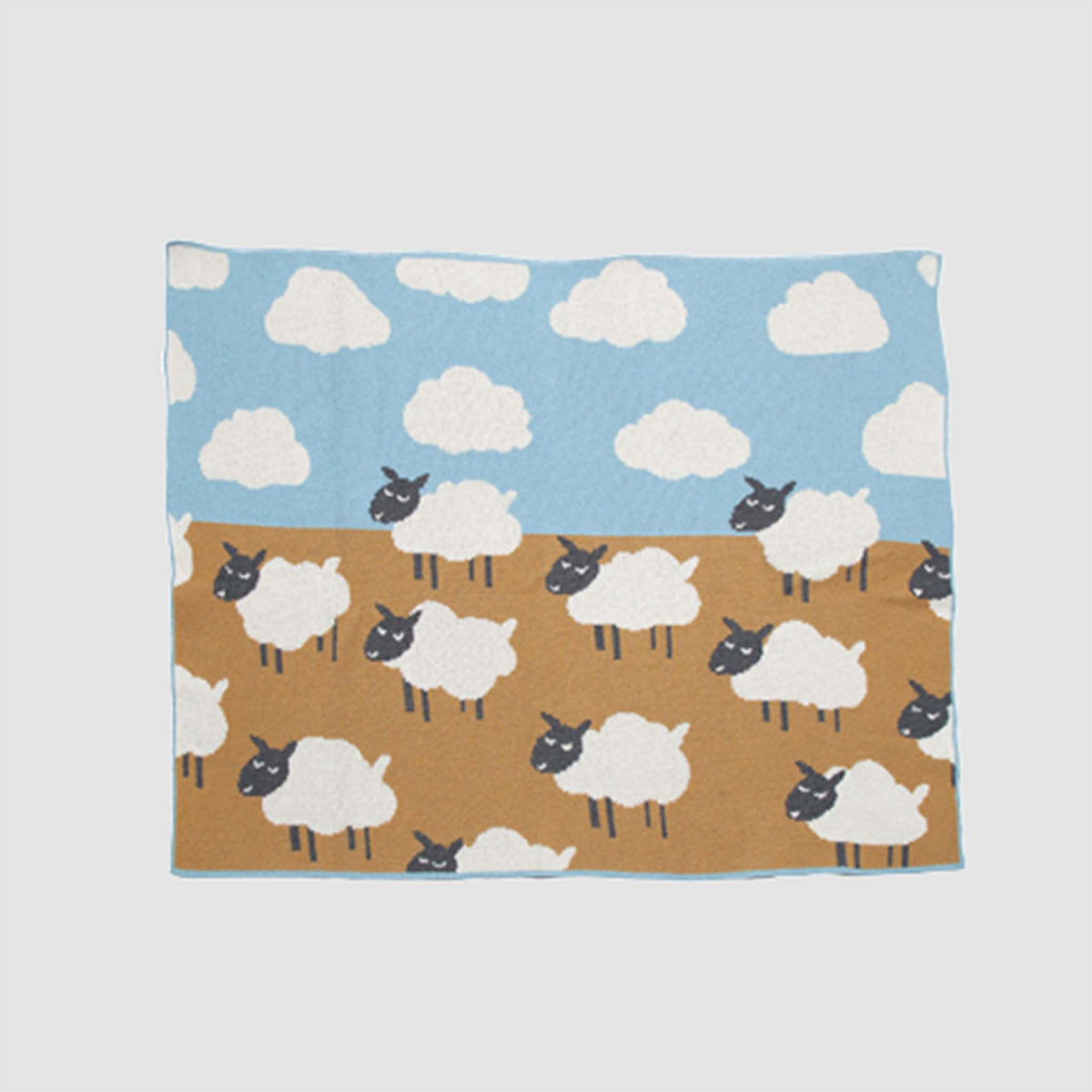 in2green Eco Baby Throws Baby Cotton Knit Blanket - Sheep 655646729695 BB02BS2