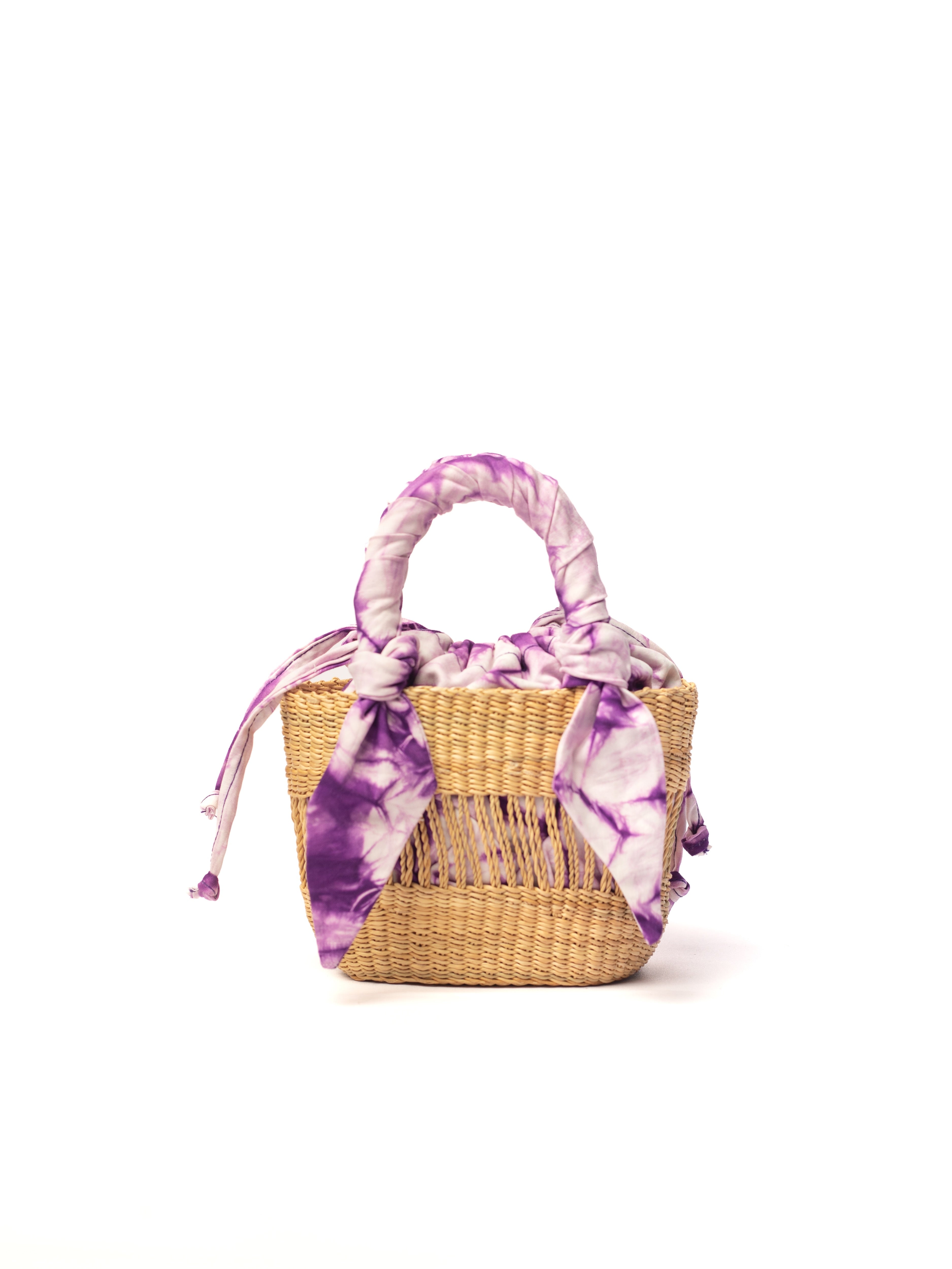 Ayine Bag Mini - Natural w/ Purple and Pale Lining