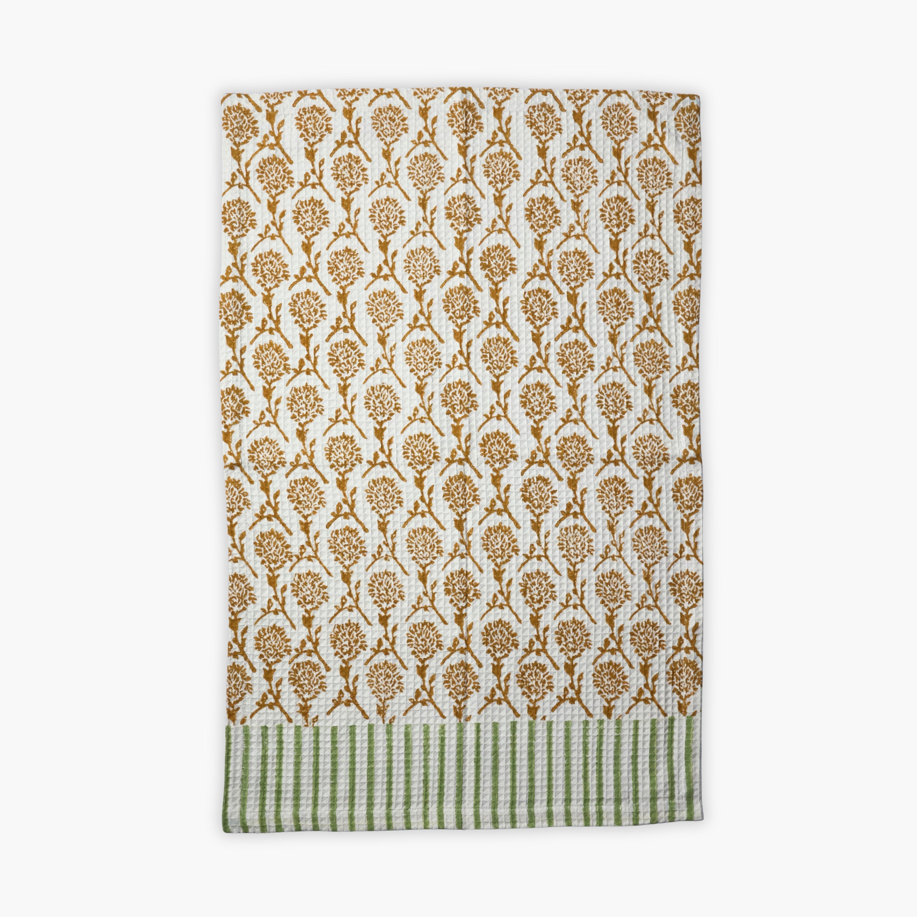 Nikhar Cotton Waffle Kitchen Towel - Tawny Orange