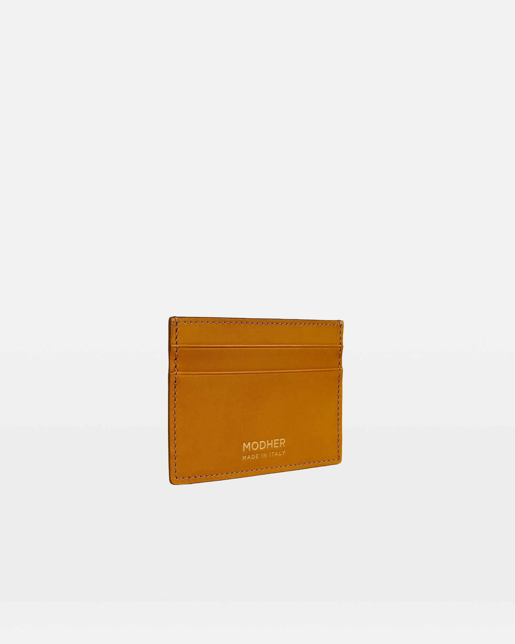 MODHER Leather Credit Card Slip#color_yellow-malto