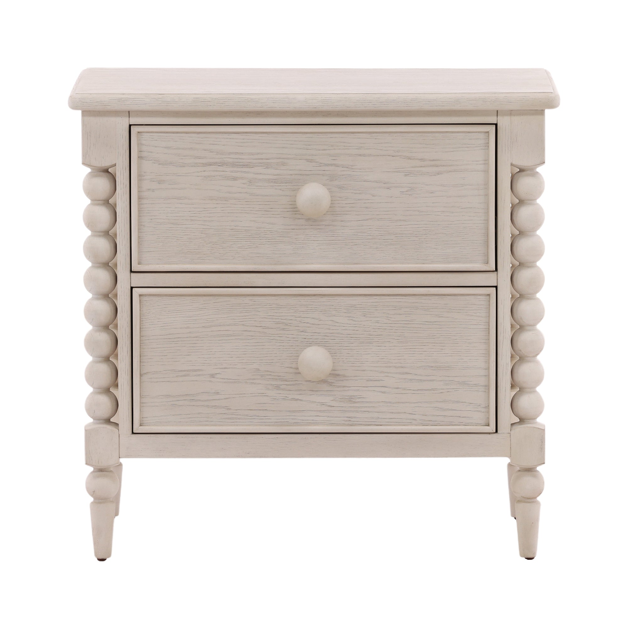 Maribel Two-Drawer Nightstand - Whitewash
