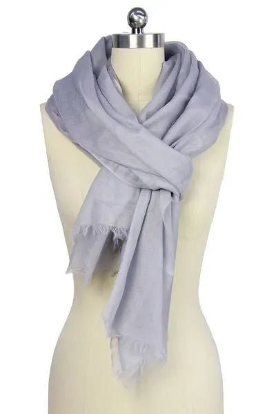 Delicate Solid Cashmere Scarf Slate Gray
