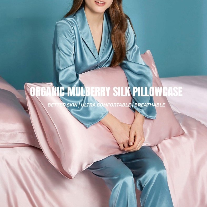6A Grade Organic Mulberry Silk Pillowcase for Better Skin & Hair - 30 Momme. Pure Silk on Both Sides - 6A Grade Organic Mulberry Silk Pillowcase - Cherry Pink - INSPECIAL HOME