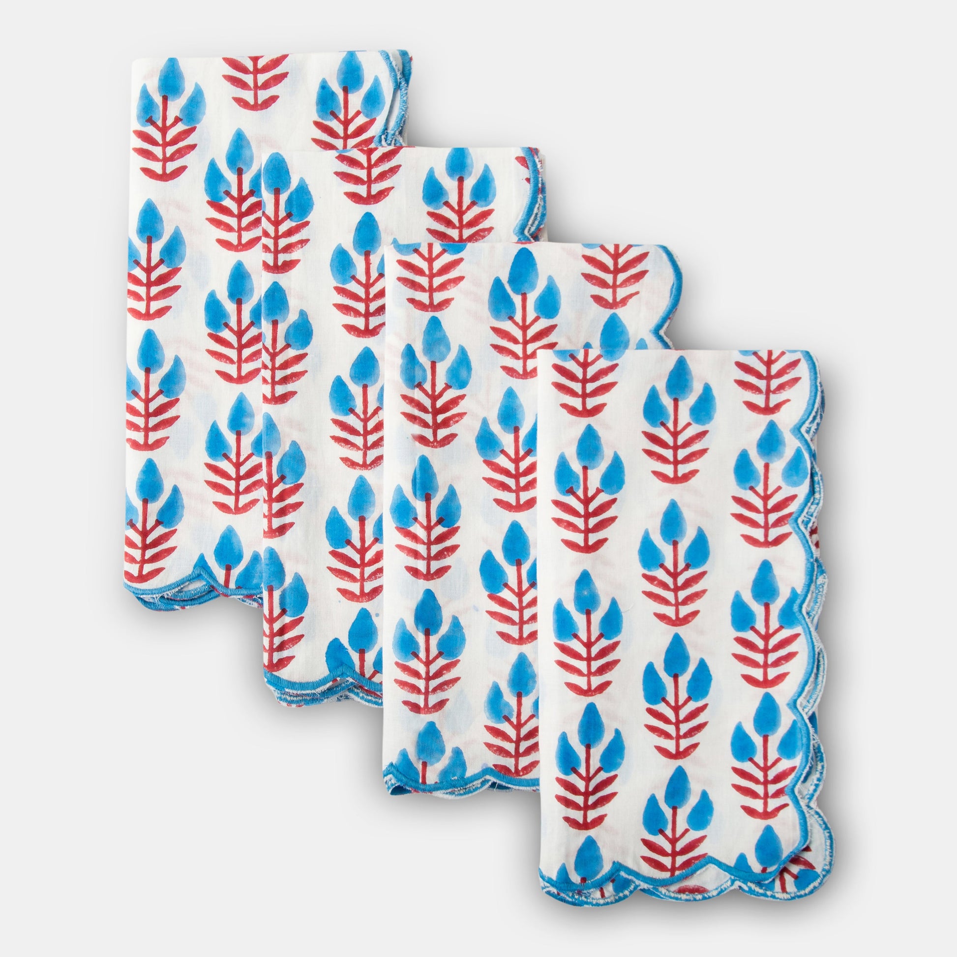 Meadow handblocked floral napkin set of 4
