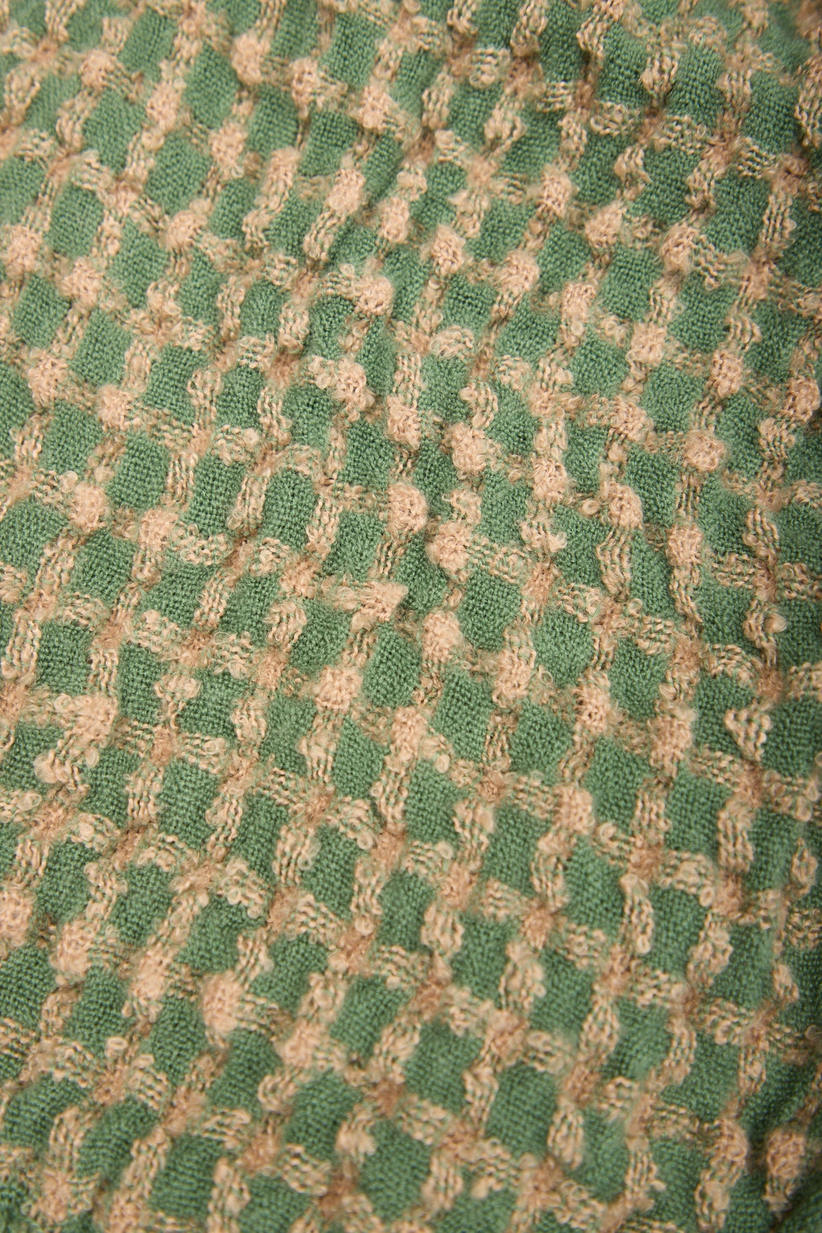 Crinkle Plaid Scarf - Turquoise