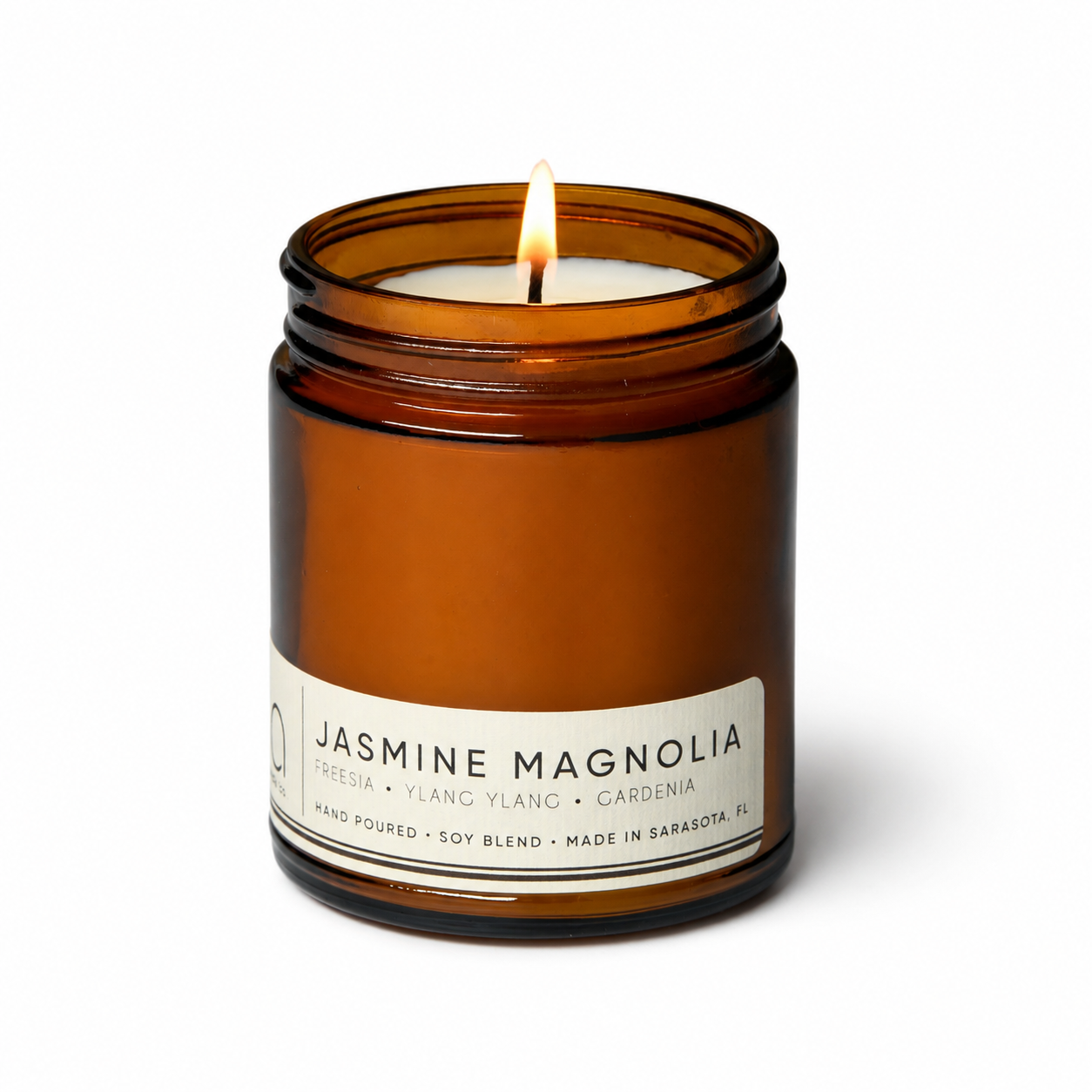 Jasmine Magnolia Soy Blend Candle — Gardenia, Ylang Ylang & Musk