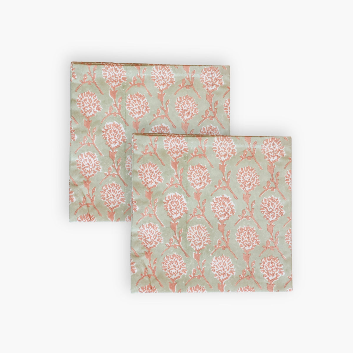 Nikhar Table Napkins Set of 2 - Gray & Dusty Pink