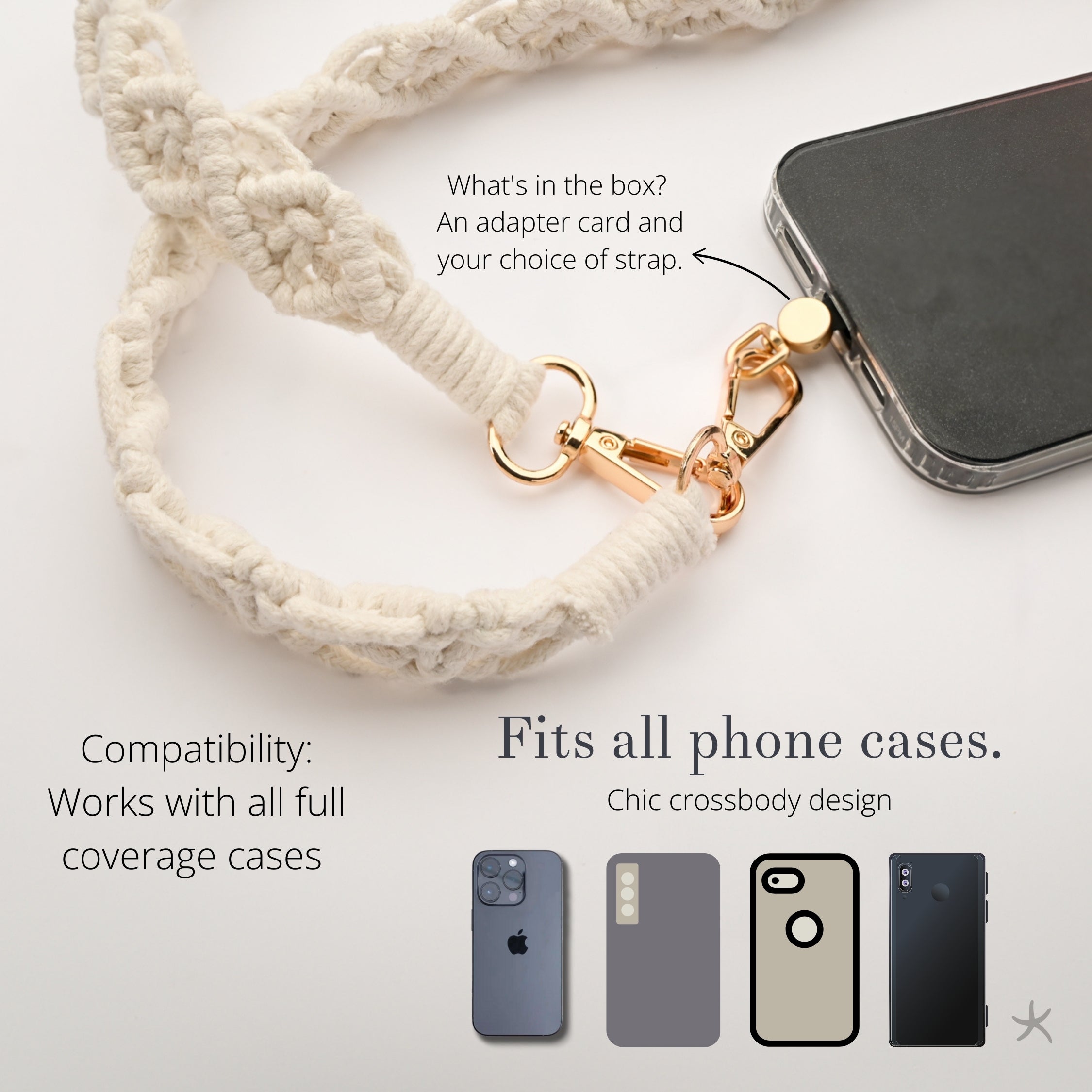 Long macrame phone strap, accessories and jewelry website, phone case strap, natural strap for phone, jewelry website, hand made accessories