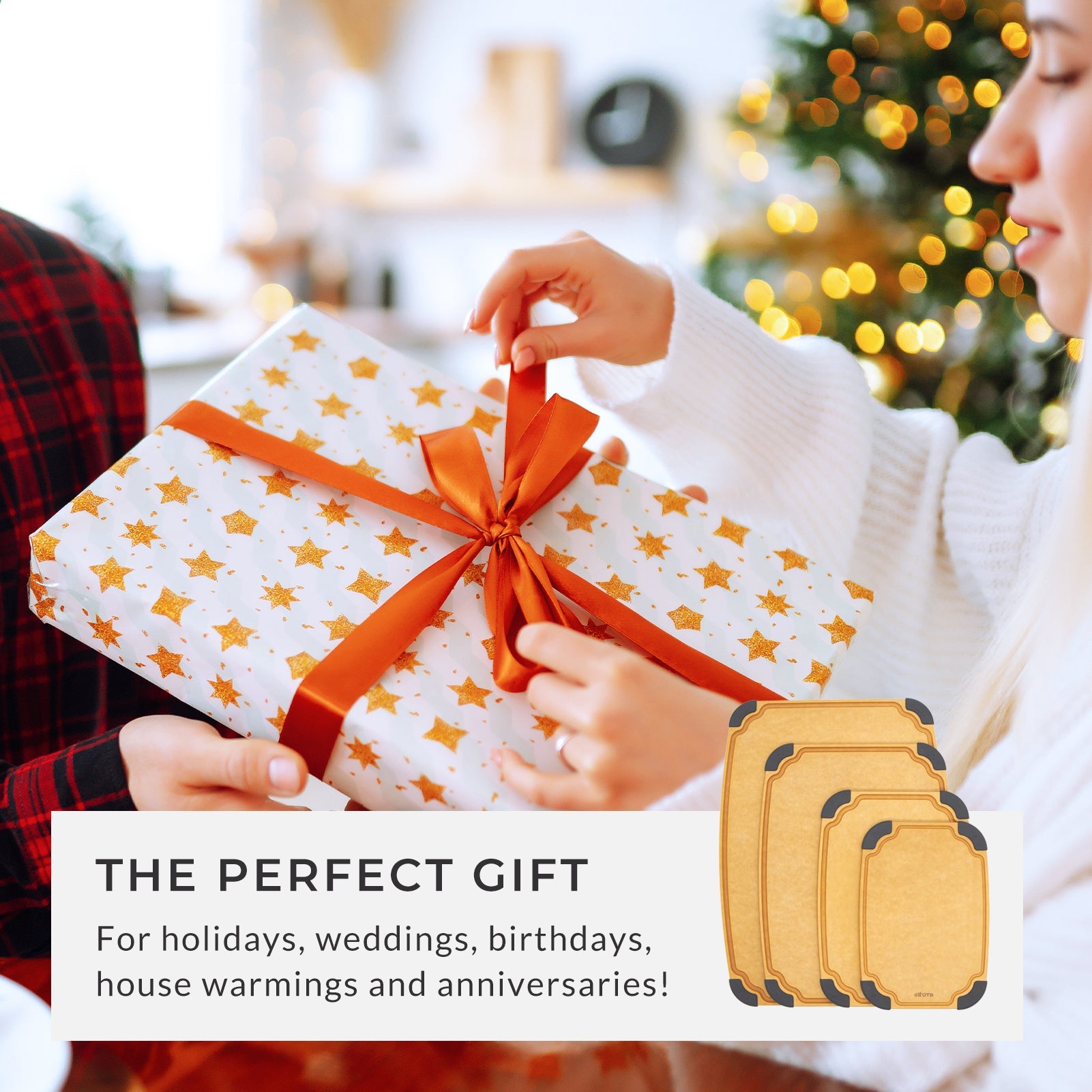 Non Slip Cutting Board | 4-in-1 Cutting Board Set | Elihome\