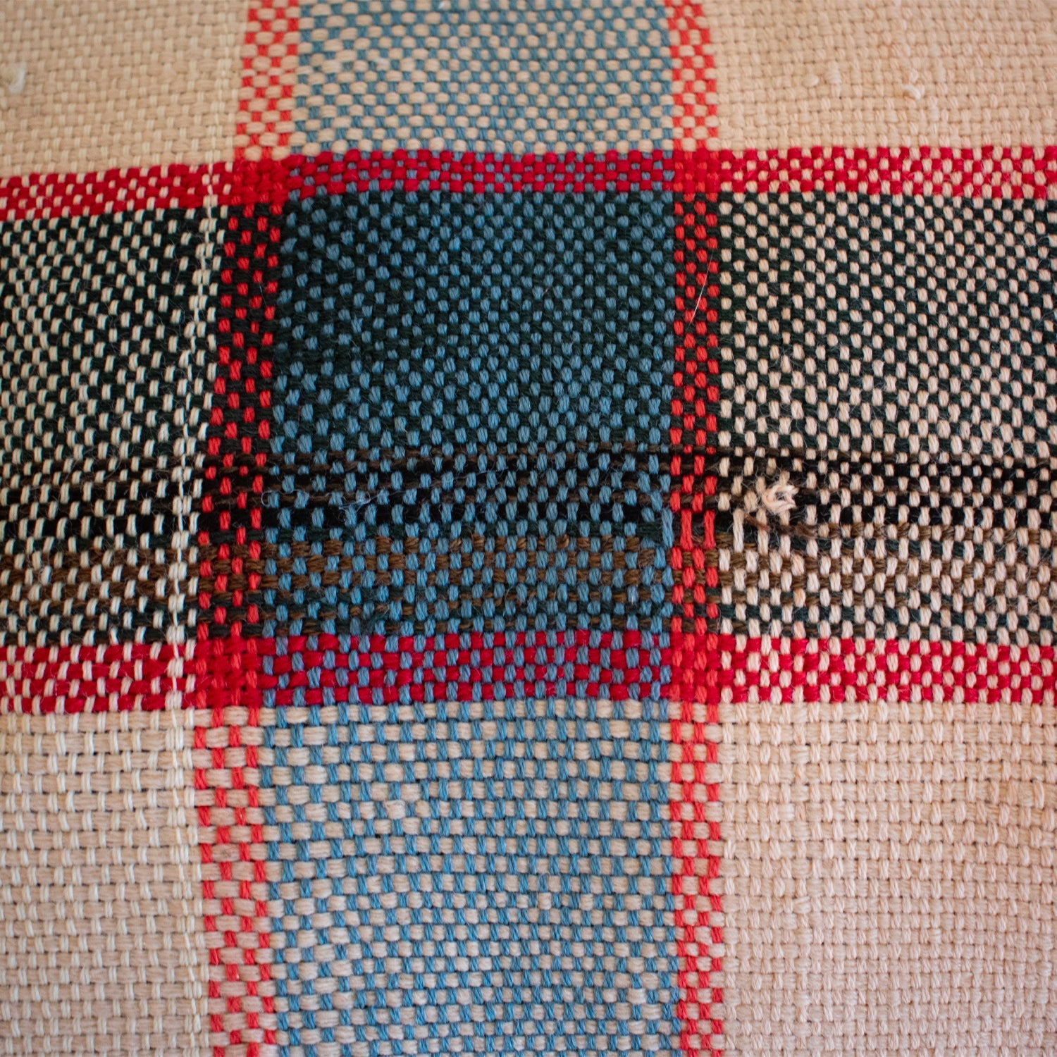 Nonna Upcycled Blue Plaid Pillow - Apartment F