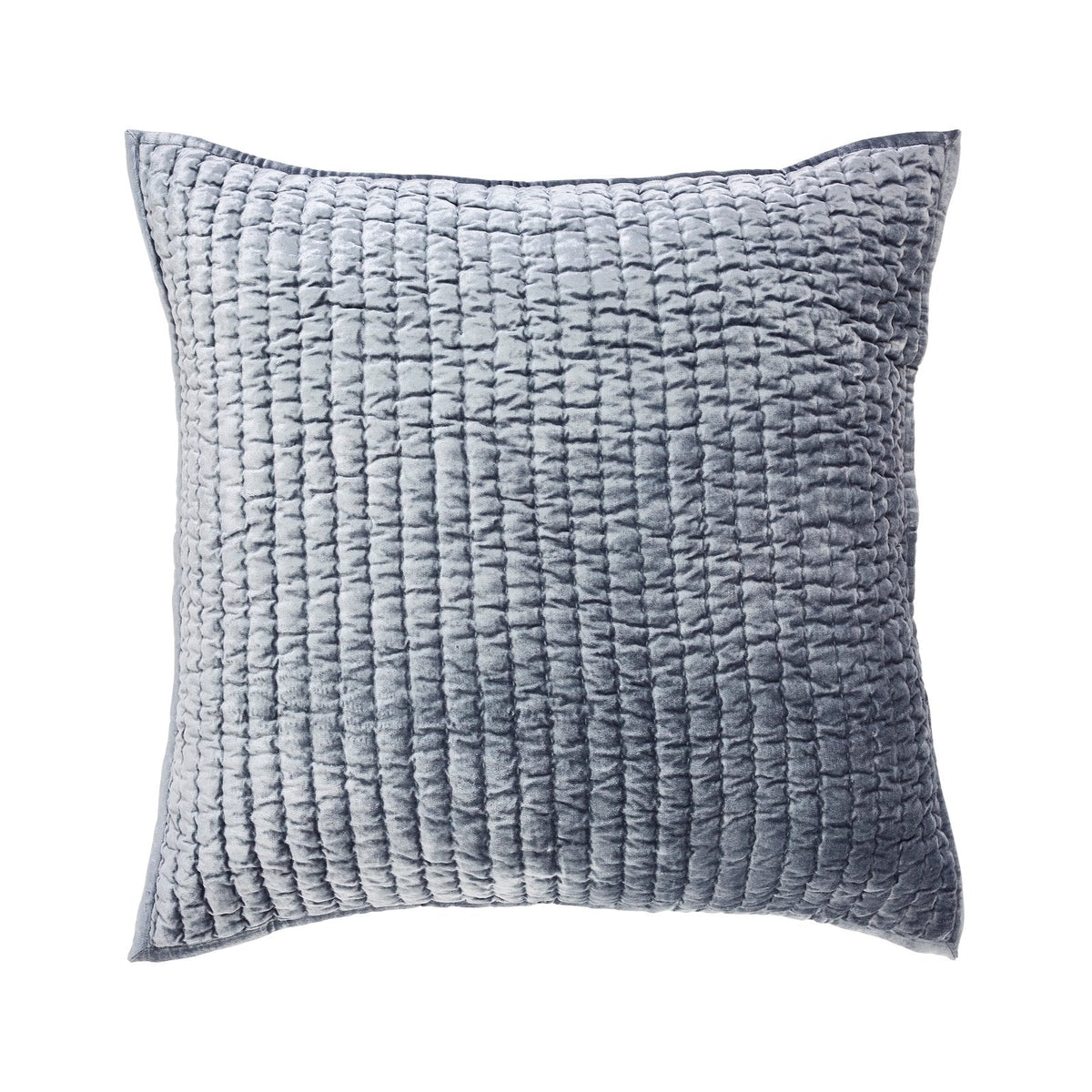 SS-340-X_1|Chic gray velvet decorative throw pillow with intricate quilted texture, perfect for adding depth and style to sofas.