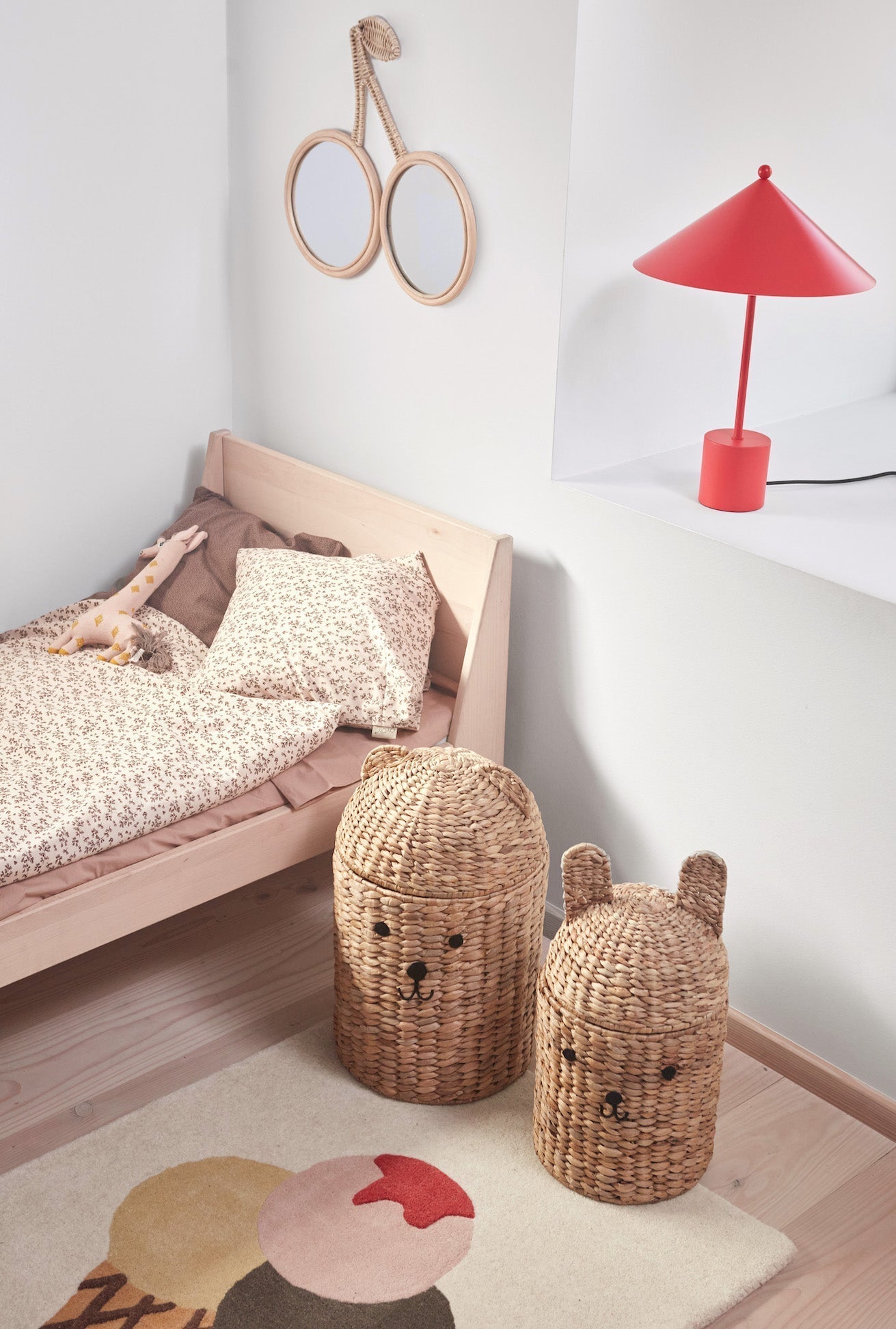 Cherry Rattan Wall Mirror 3