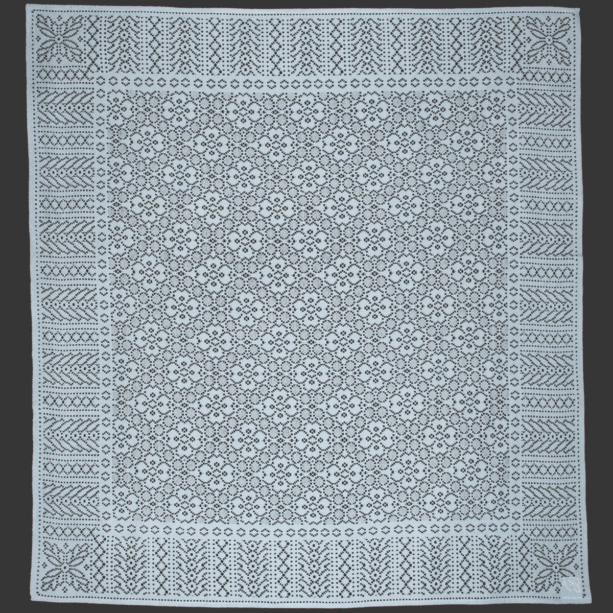 Southampton Home Lace Weave Baby Shawl ~ Blue ~-Gifts-[bar code]-Prince of Scots