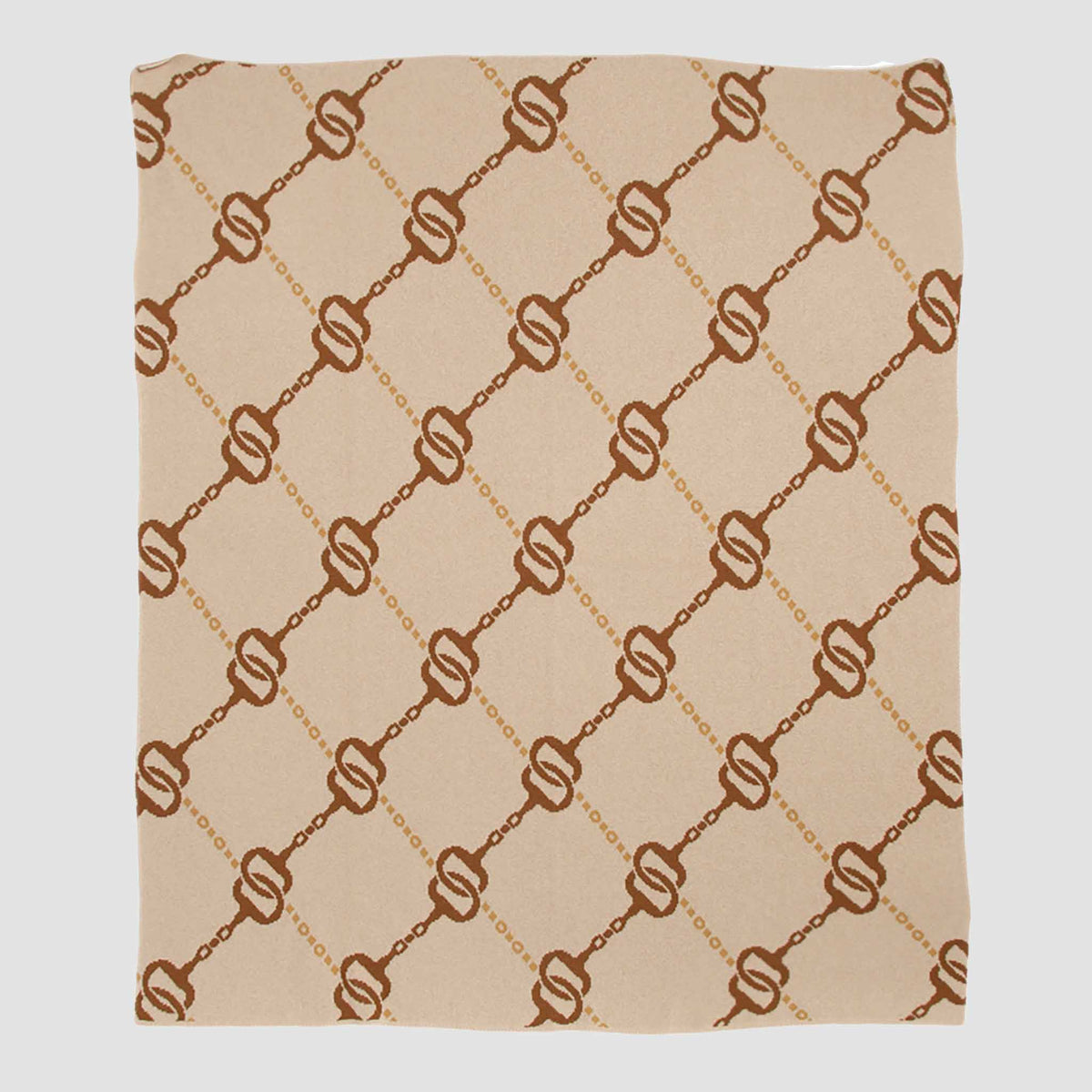 in2green Eco Throw Equestrian House of Bits - Cotton Sustainable Knit Throw Blanket 753275974889 BL01EHBT2