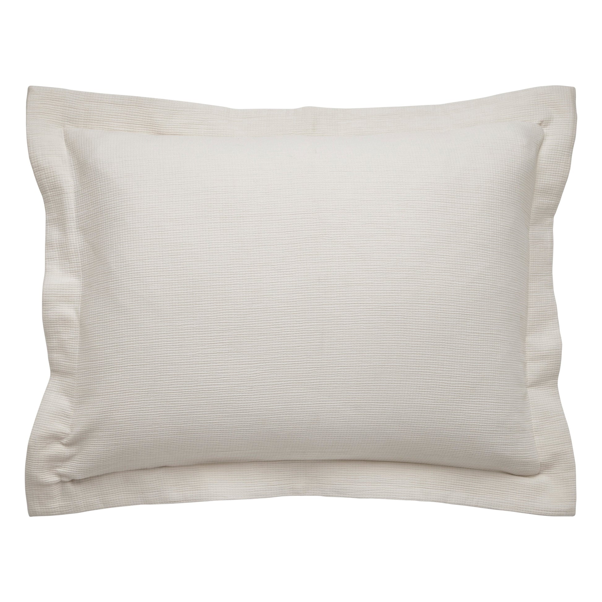 SS-068-2026_1|Cream ribbed cotton duvet cover with decorative flange, enhancing bedroom decor with luxurious texture and soft comfort.