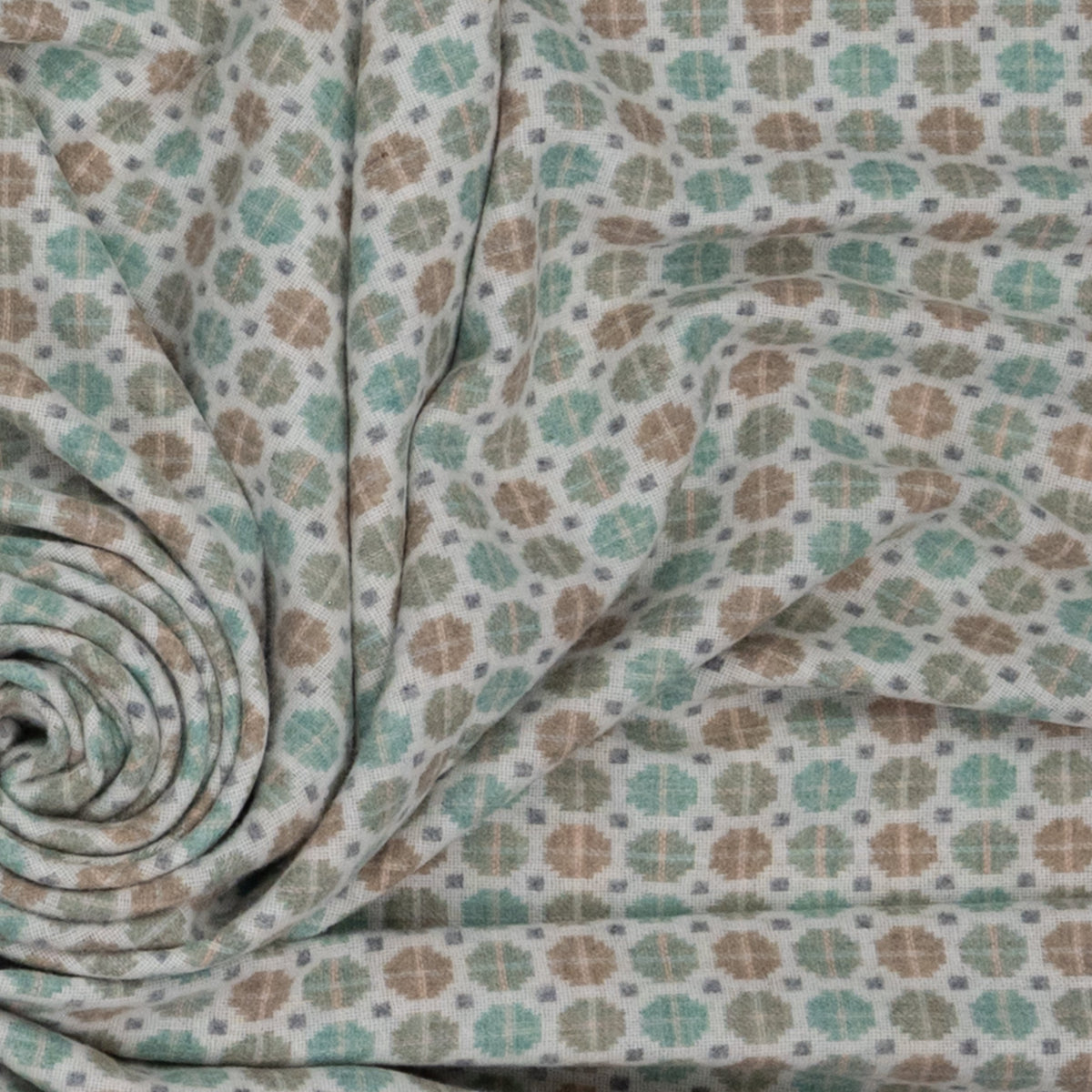 Southampton Home Merino Wool Medallion (Mint)-Throws and Blankets-[bar code]-Prince of Scots