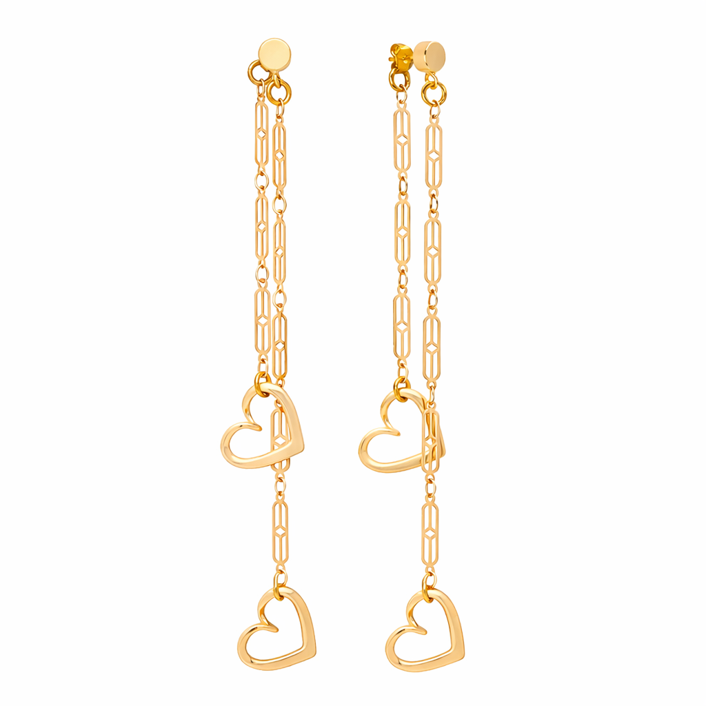 Con Amor Gold Dangle Earrings