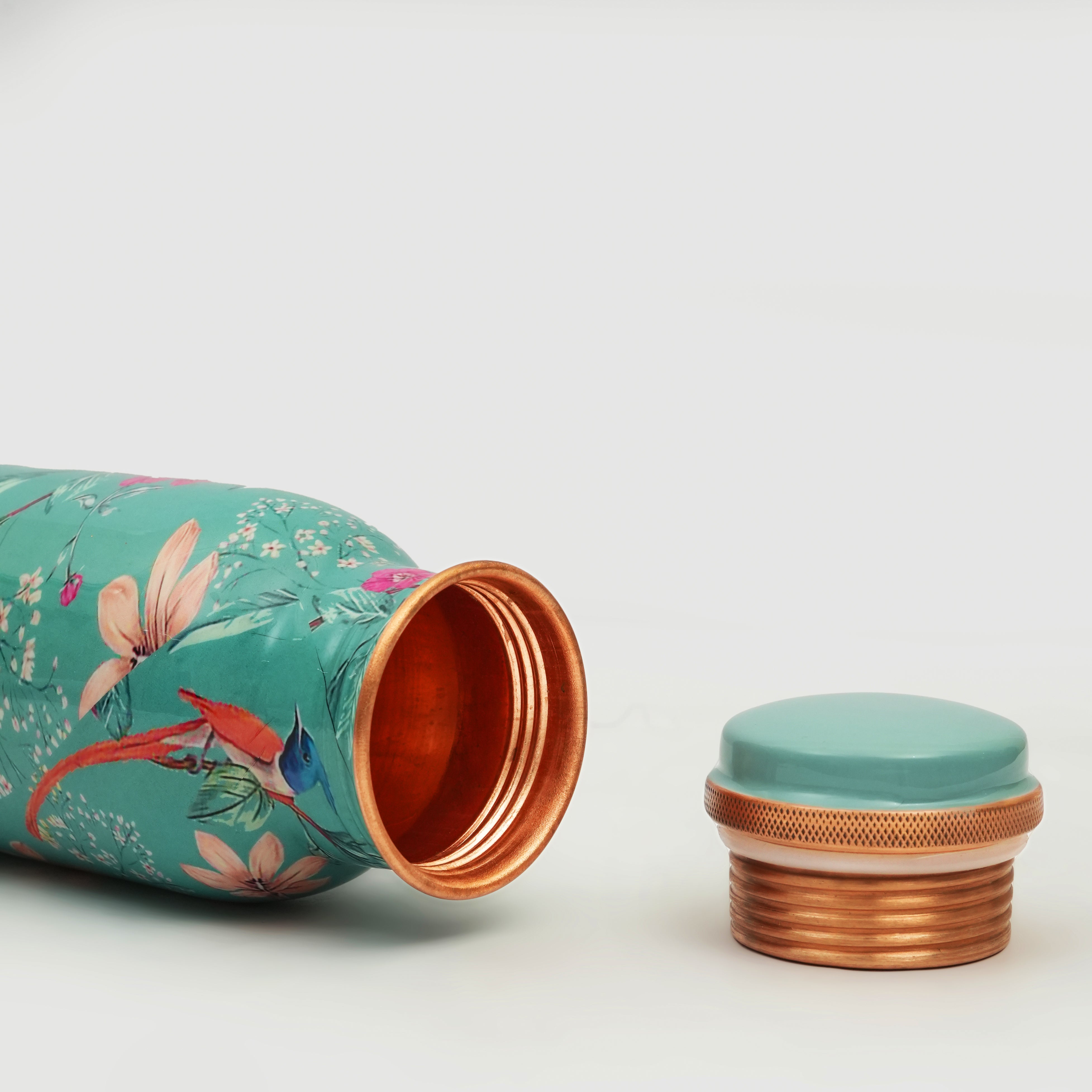Aqua Flora Copper Water Bottle, 10 Inch