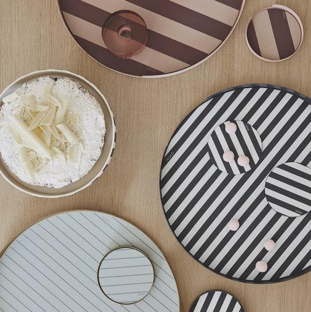 Oka Tray Round Brass Minty Ocean Silicone Mat Design By Oyoy 4